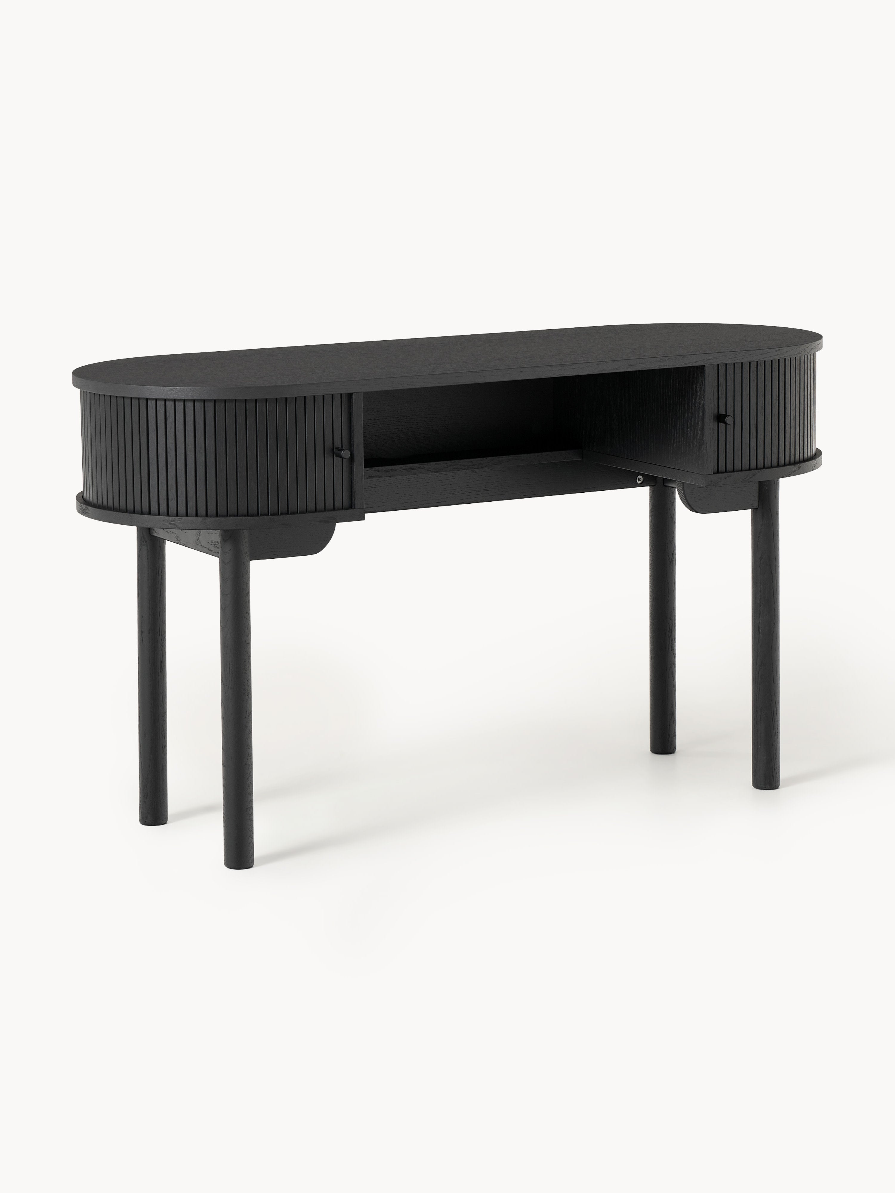 Galeriebild 1 - Schreibtisch Calary mit geriffelter Front