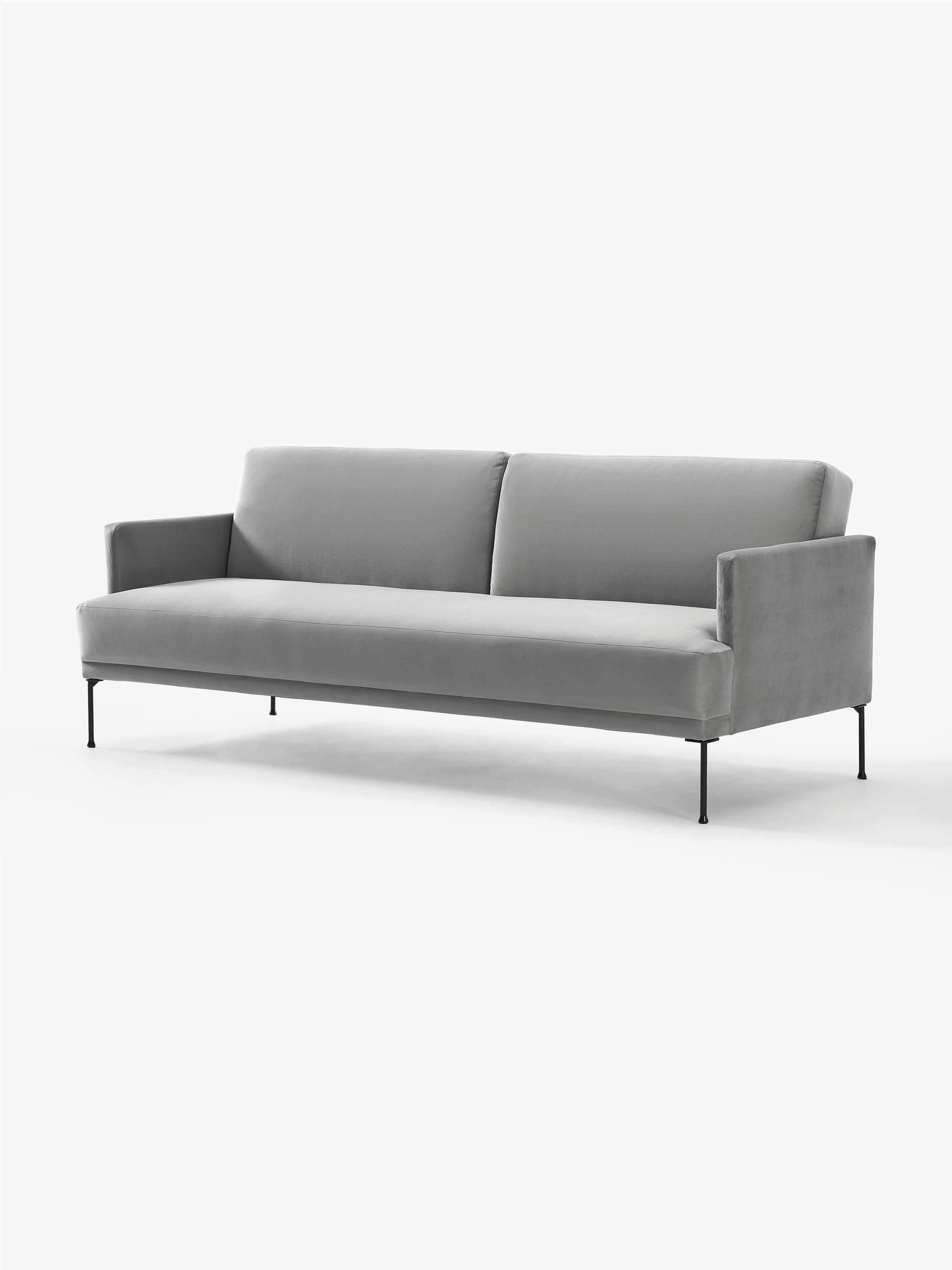 Samt-Schlafsofa Fluente (3-Sitzer)