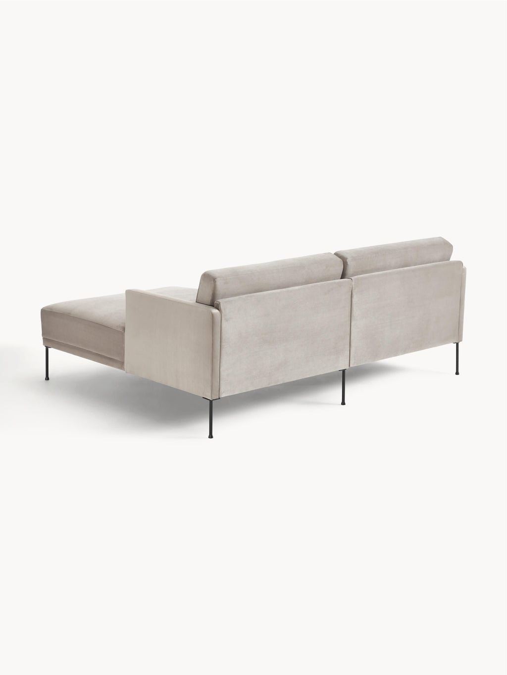 Kleines Samt-Ecksofa Fluente