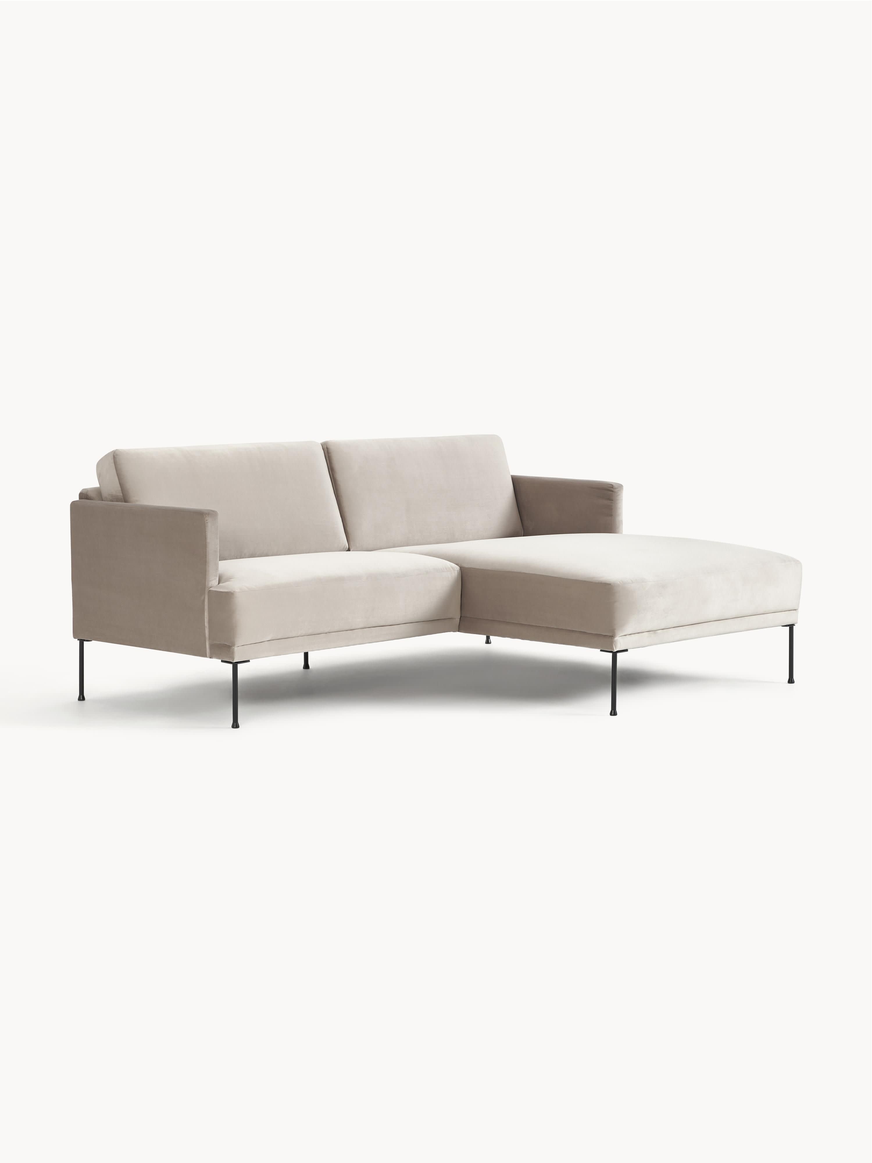 Kleines Samt-Ecksofa Fluente