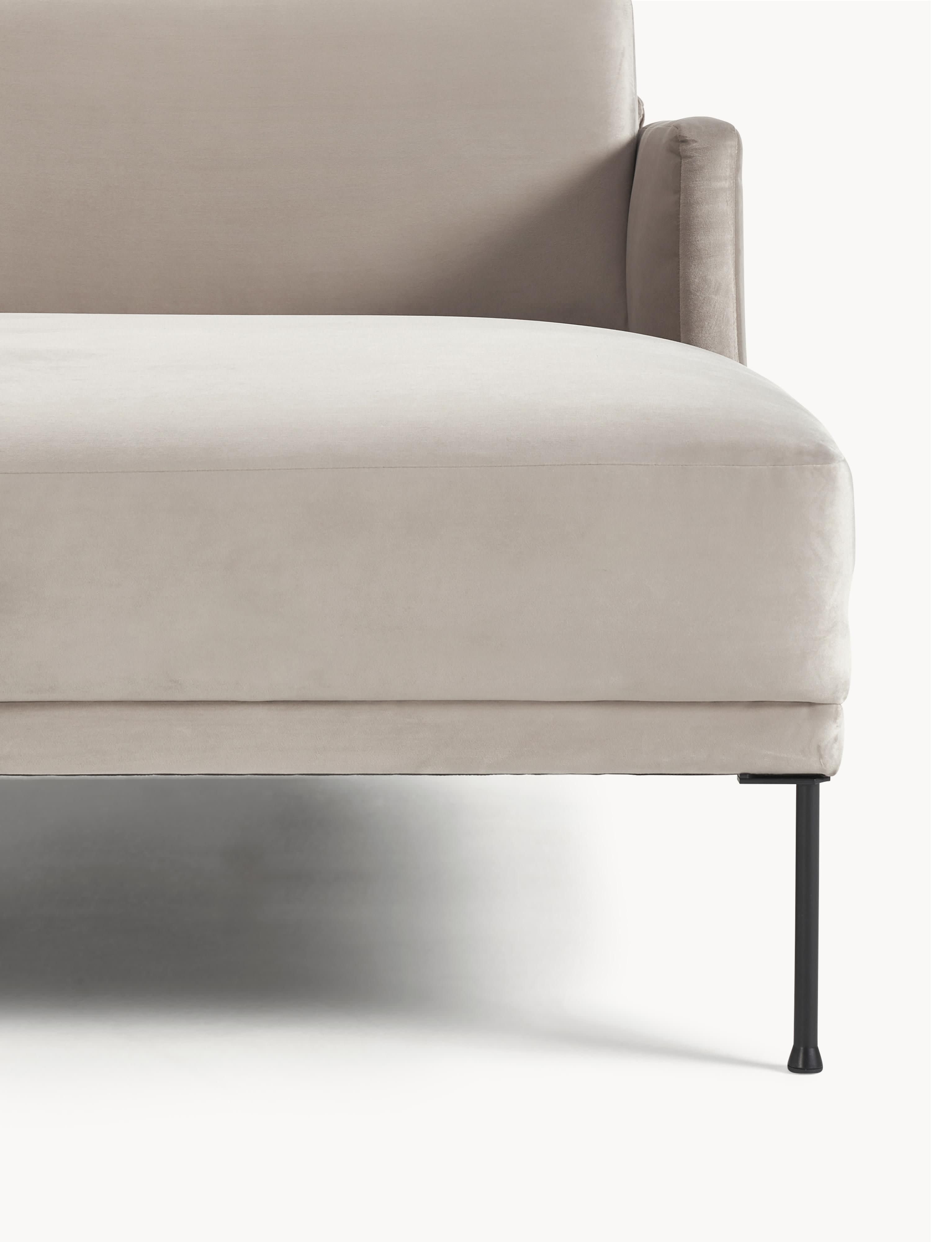 Kleines Samt-Ecksofa Fluente