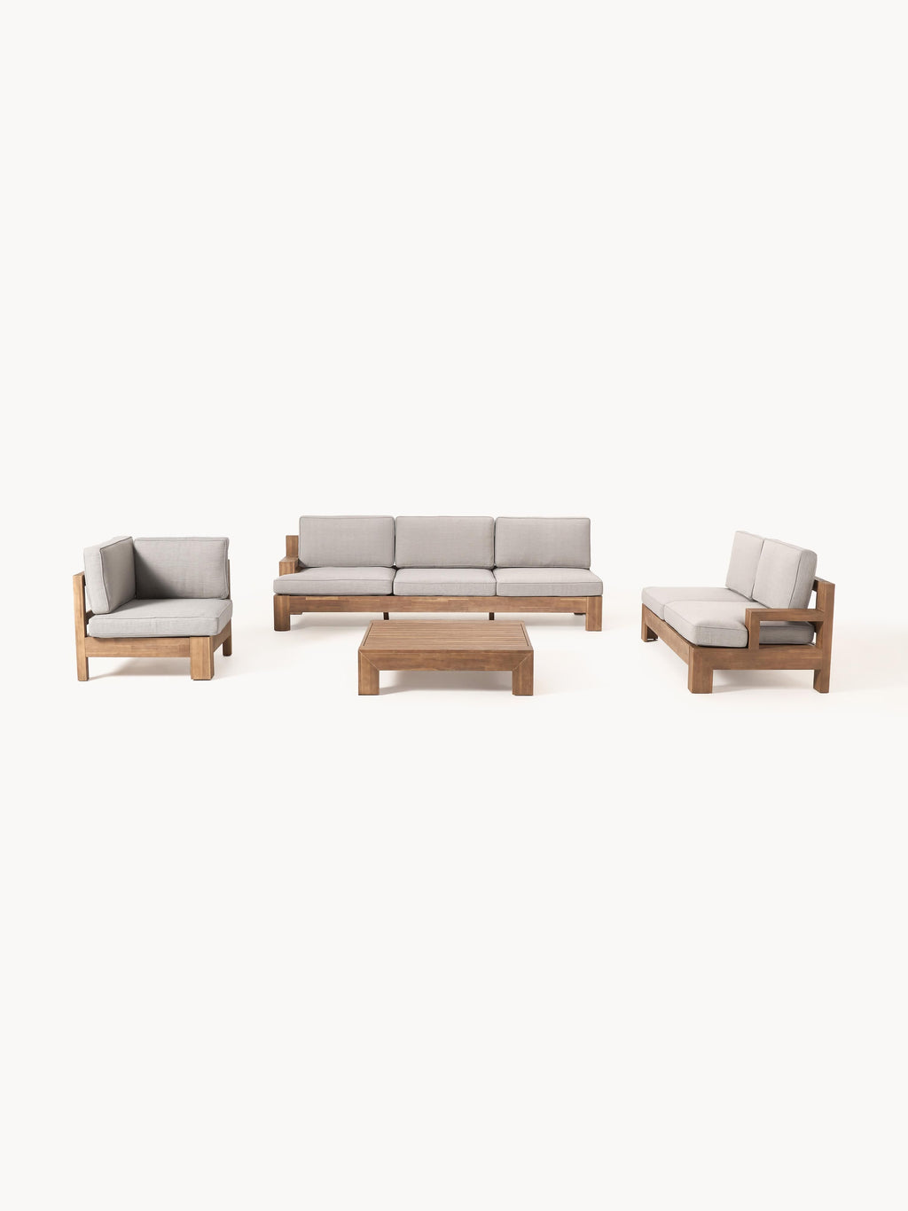 Modulares Garten-Lounge-Set Joshua aus Akazienholz, 4er-Set