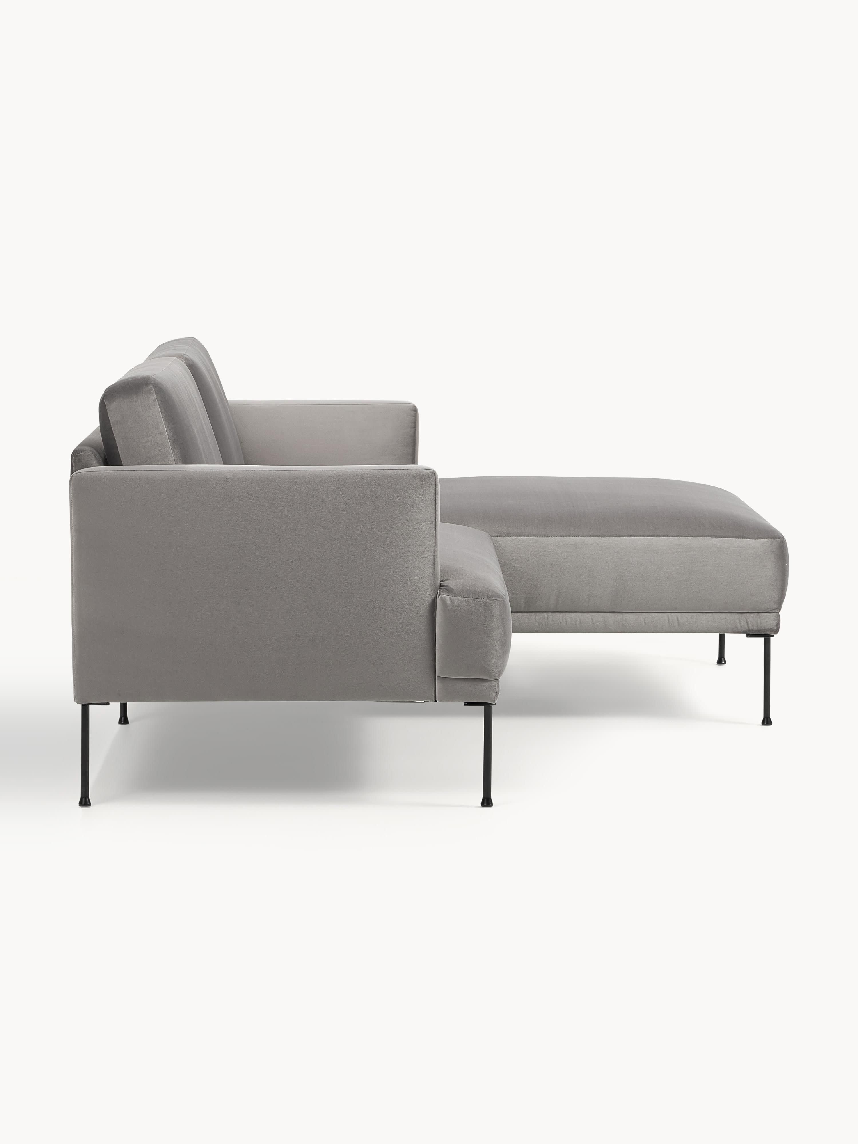 Kleines Samt-Ecksofa Fluente
