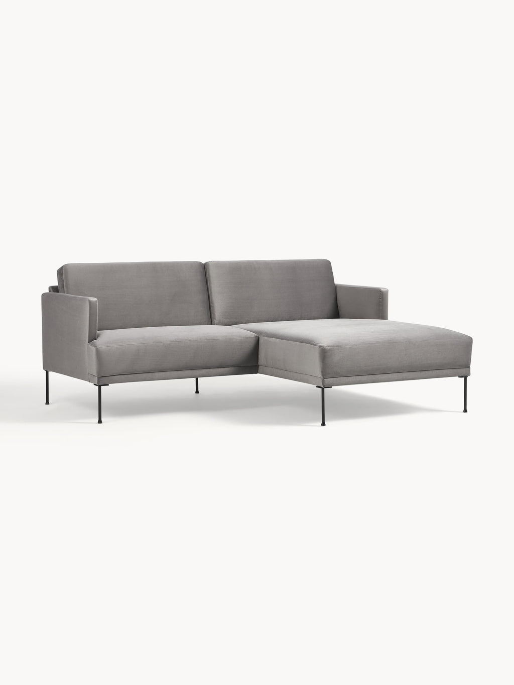 Kleines Samt-Ecksofa Fluente