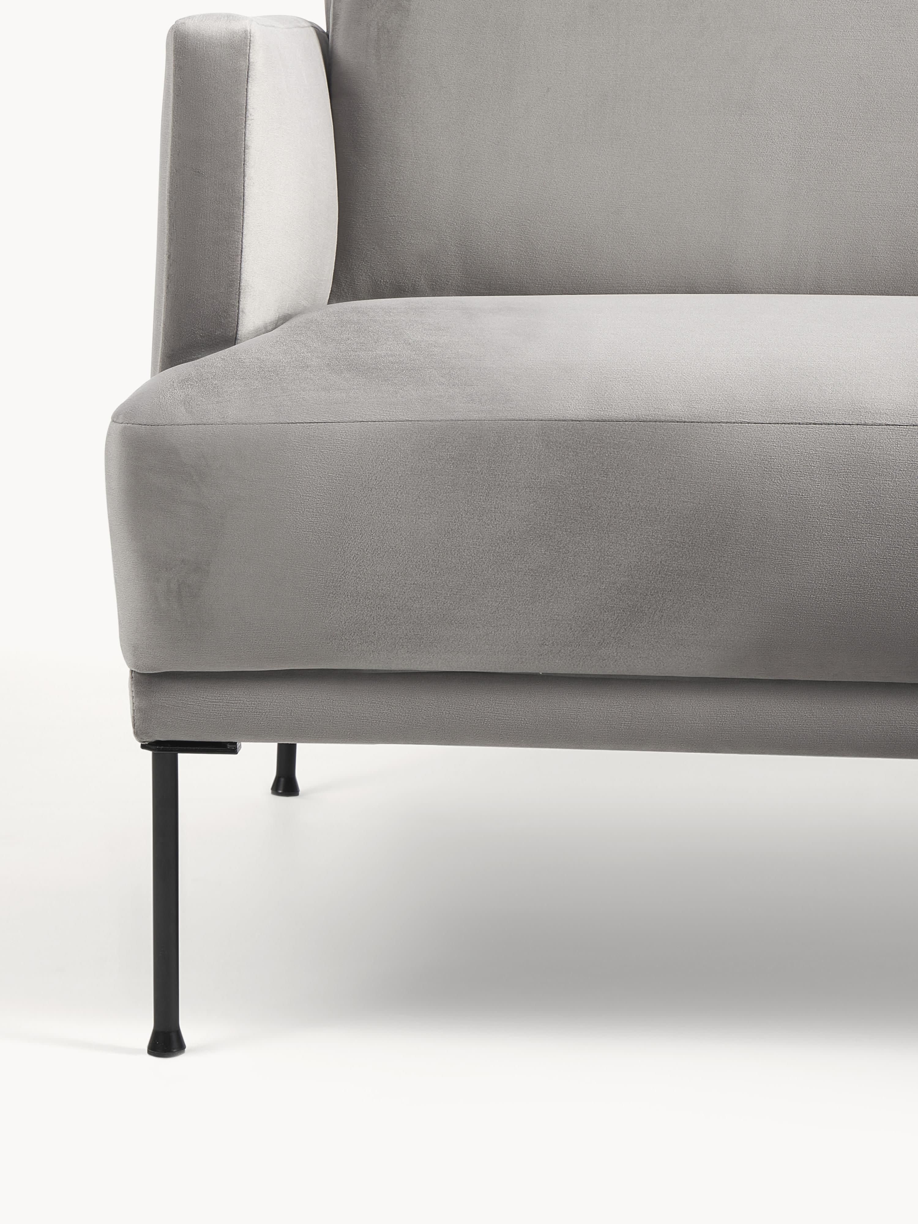 Kleines Samt-Ecksofa Fluente