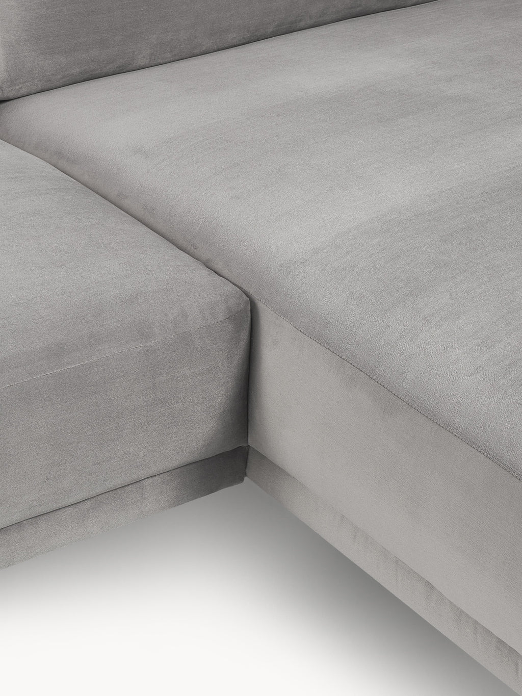 Kleines Samt-Ecksofa Fluente