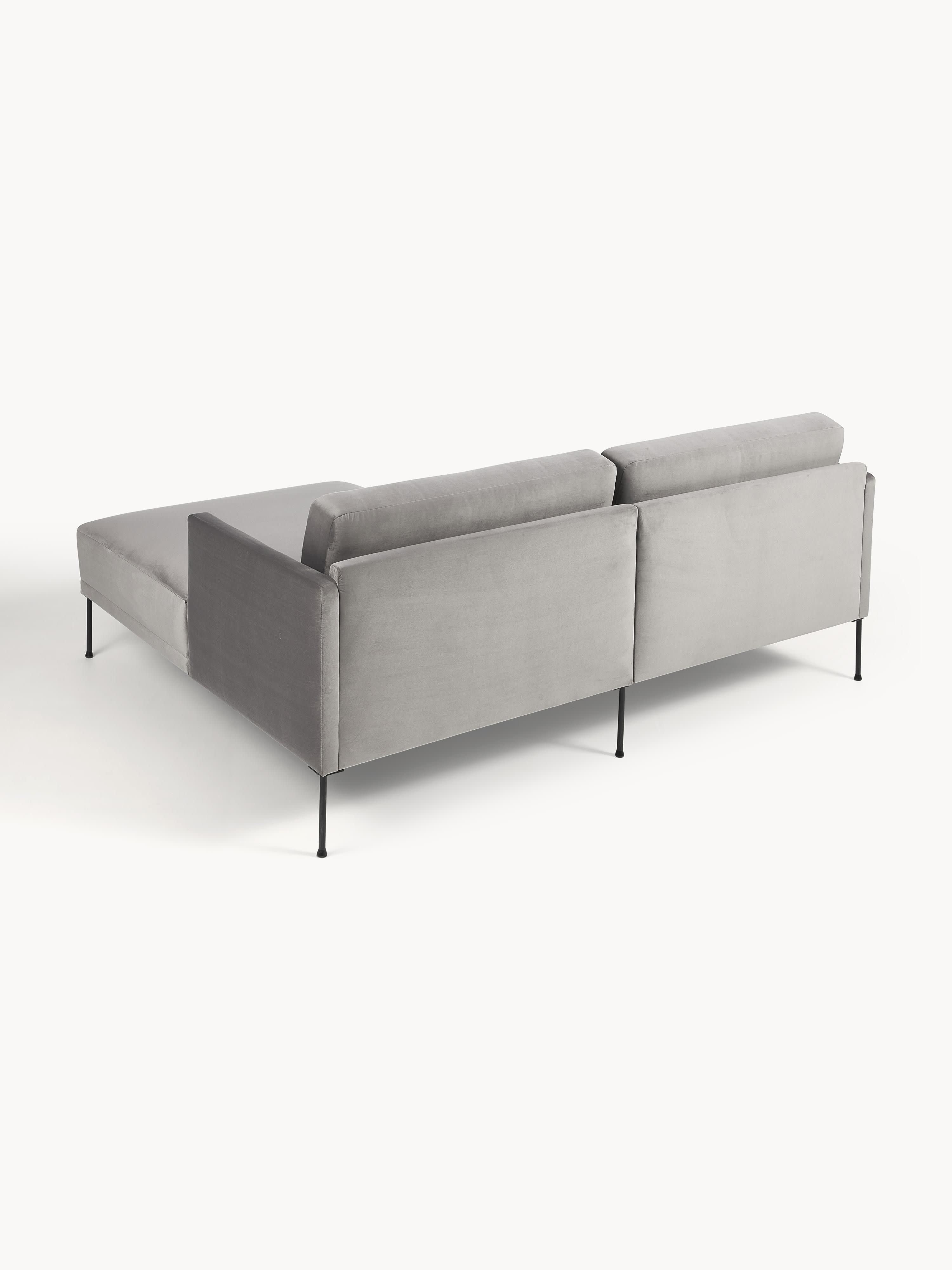Kleines Samt-Ecksofa Fluente