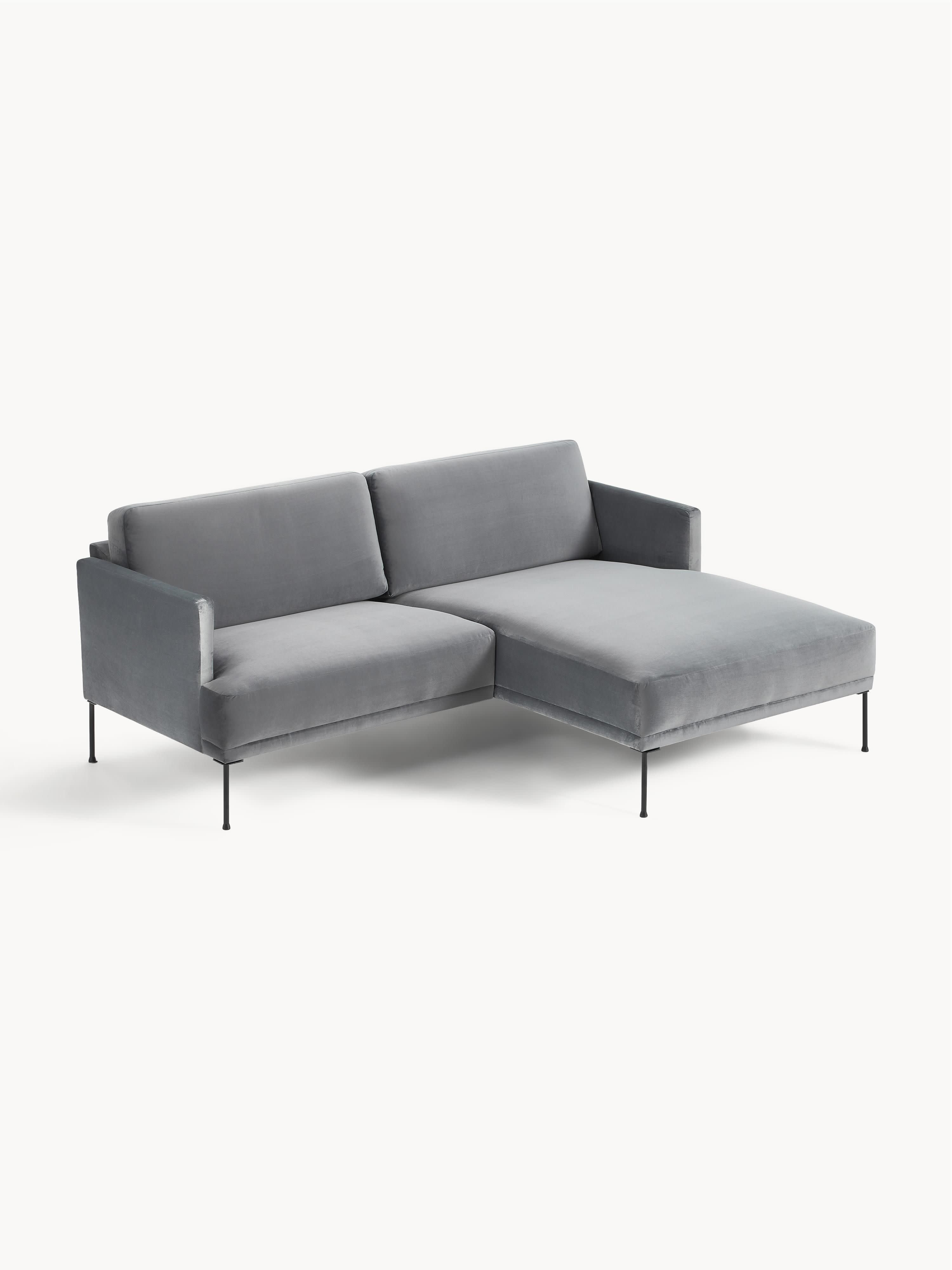 Kleines Samt-Ecksofa Fluente