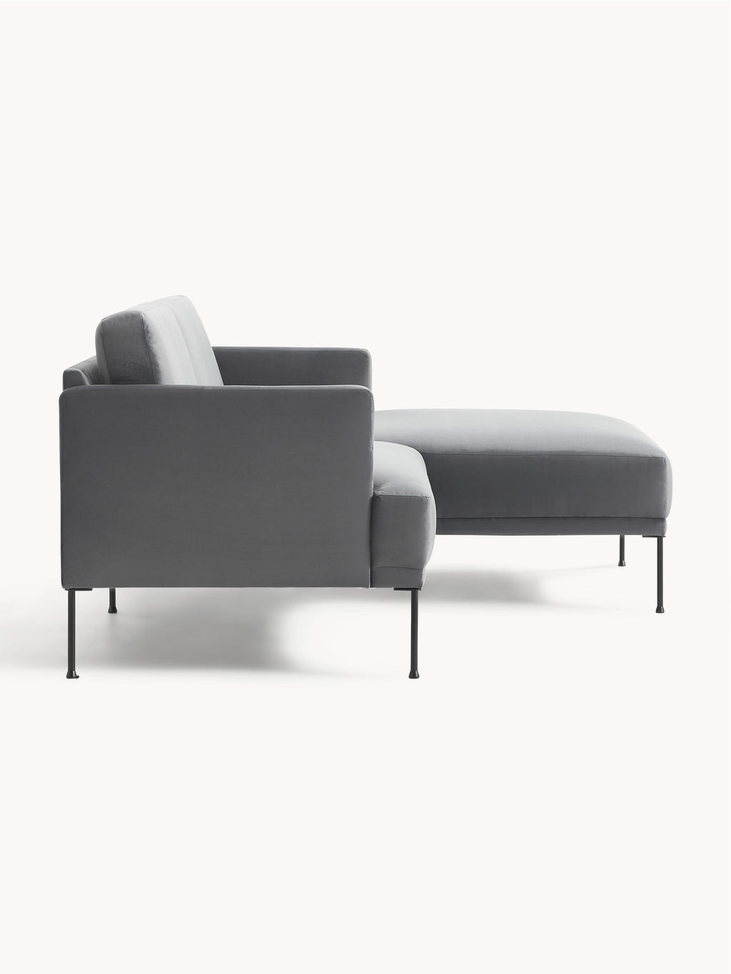 Kleines Samt-Ecksofa Fluente