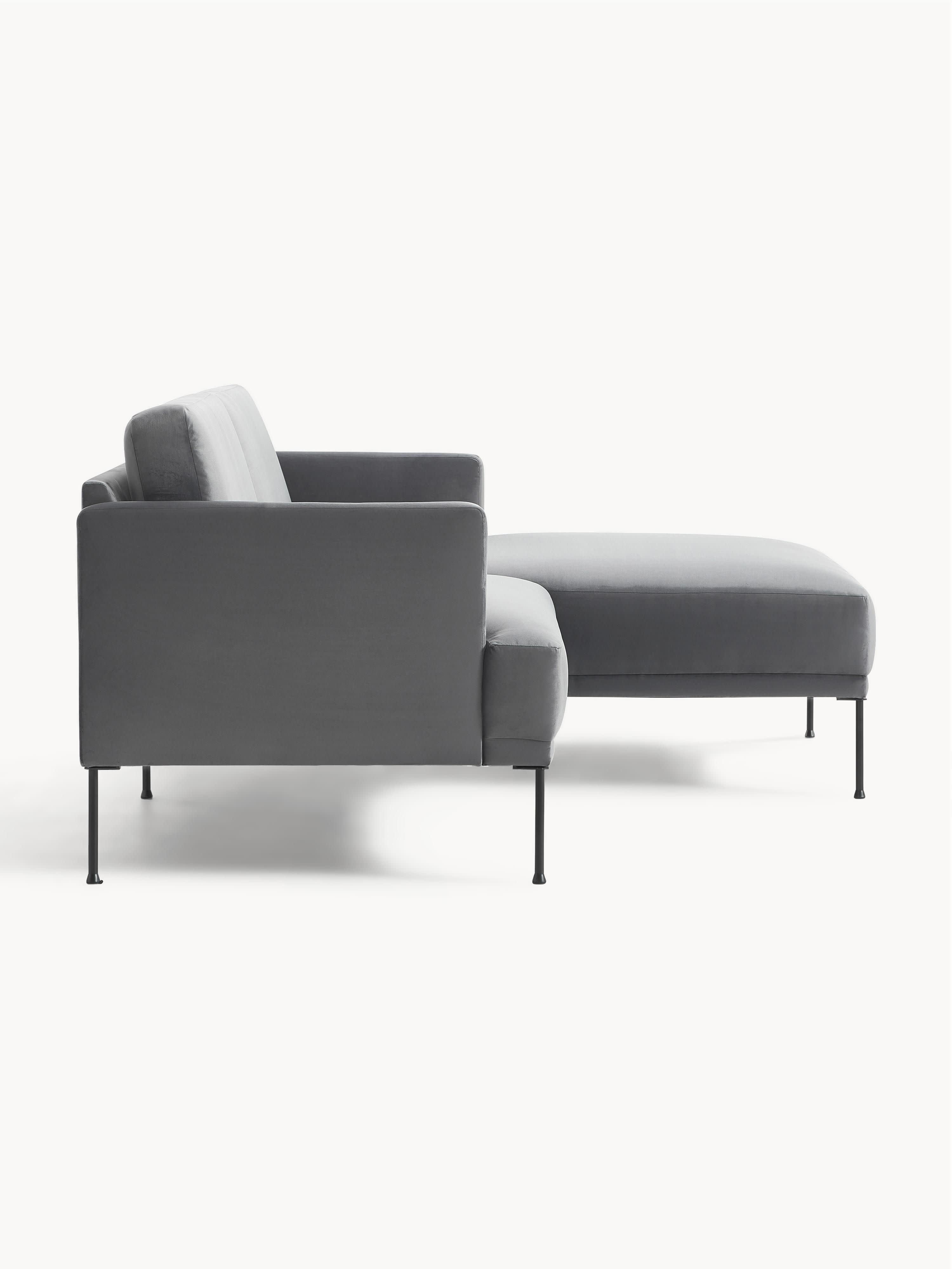 Kleines Samt-Ecksofa Fluente