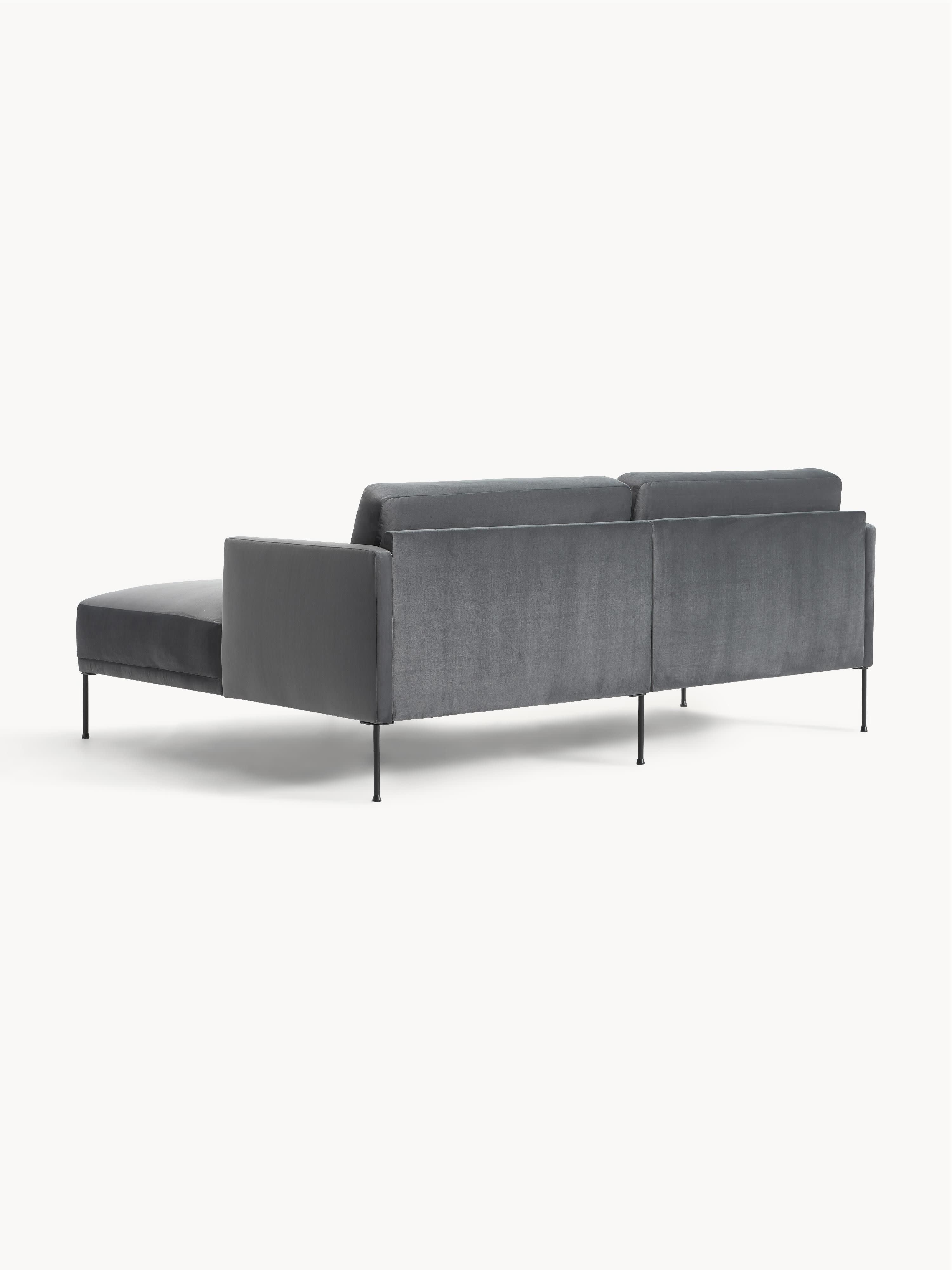 Kleines Samt-Ecksofa Fluente
