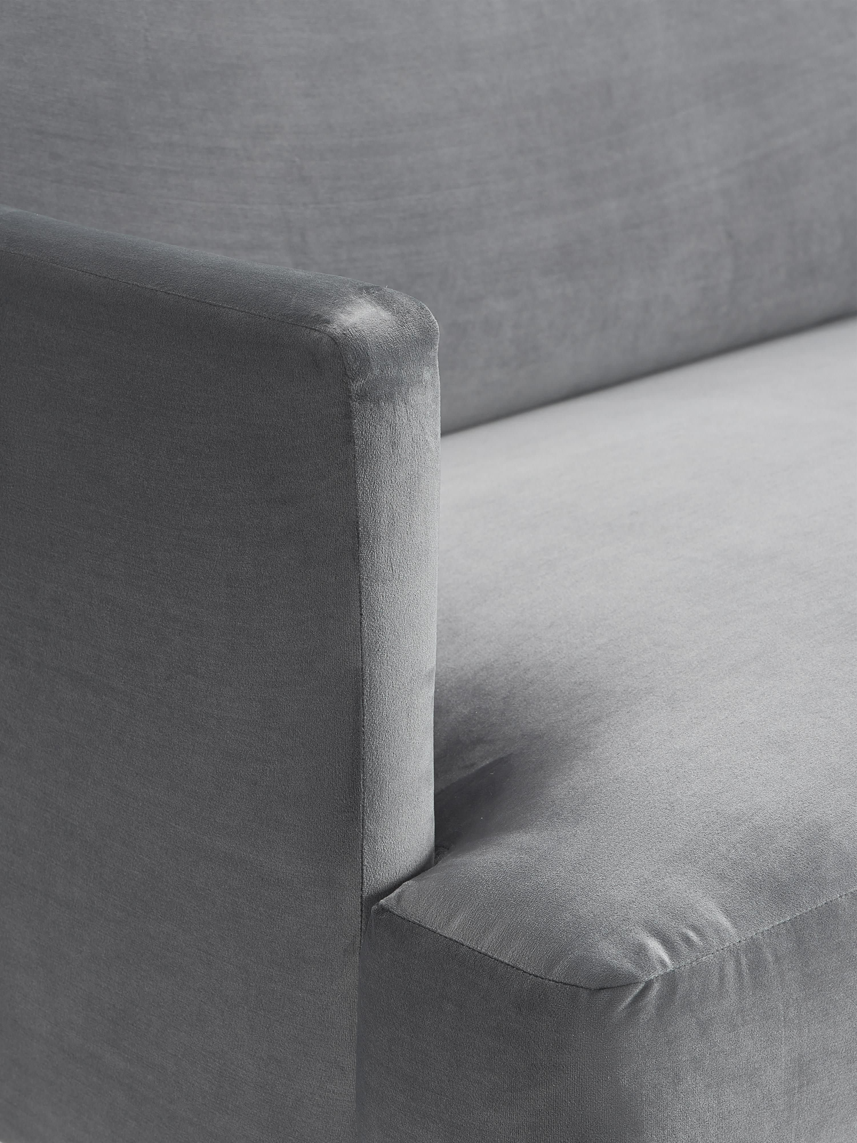 Kleines Samt-Ecksofa Fluente