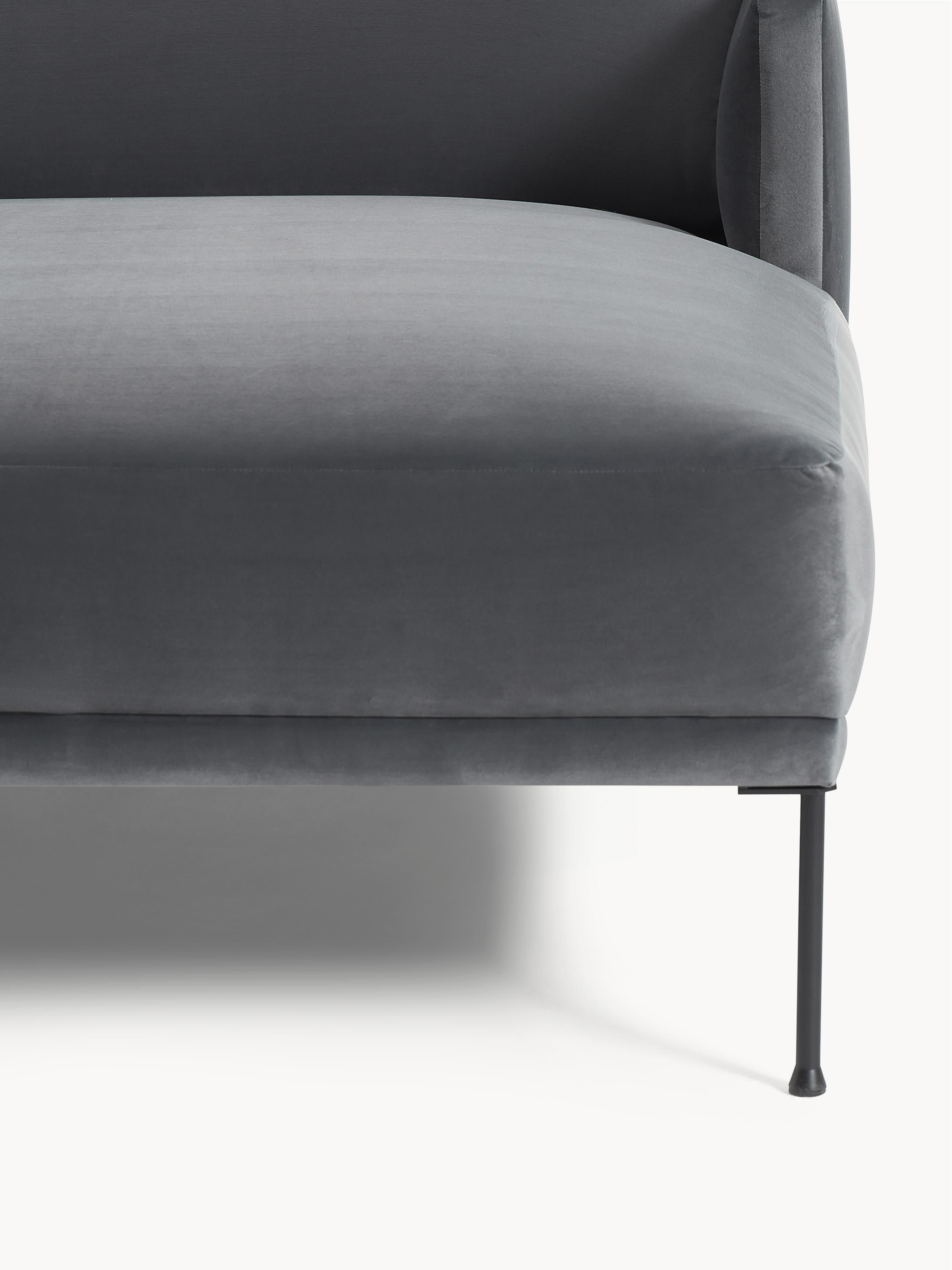 Kleines Samt-Ecksofa Fluente