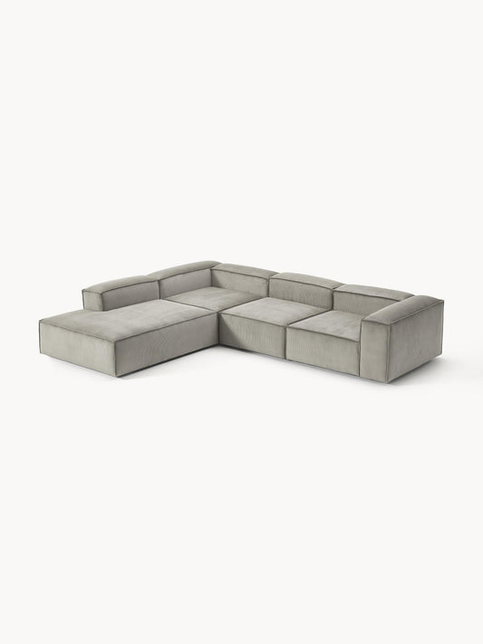 Galeriebild 1 - Modulares XL-Ecksofa Lennon (4-Sitzer) aus Cord