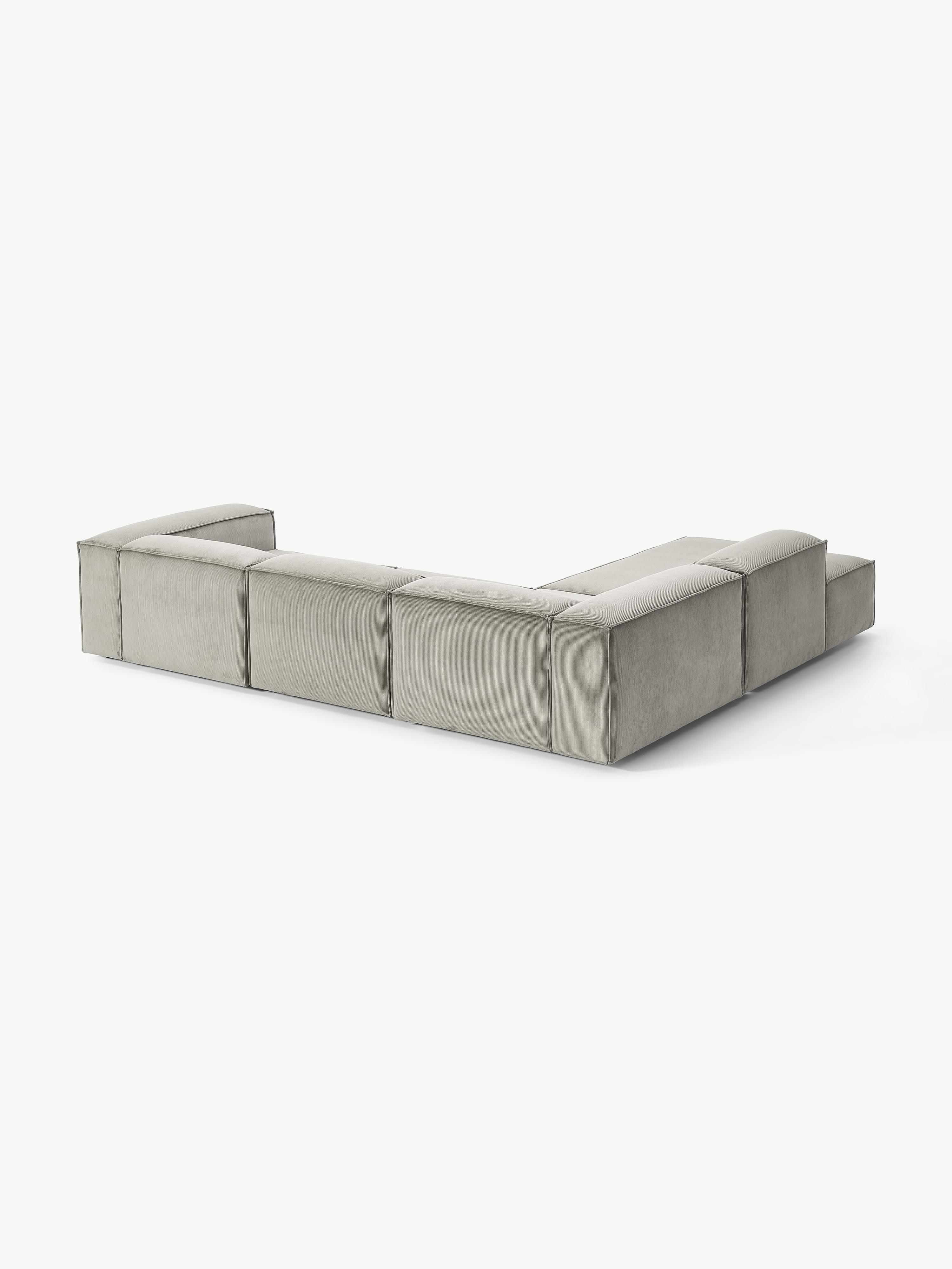 Modulares XL-Ecksofa Lennon (4-Sitzer) aus Cord