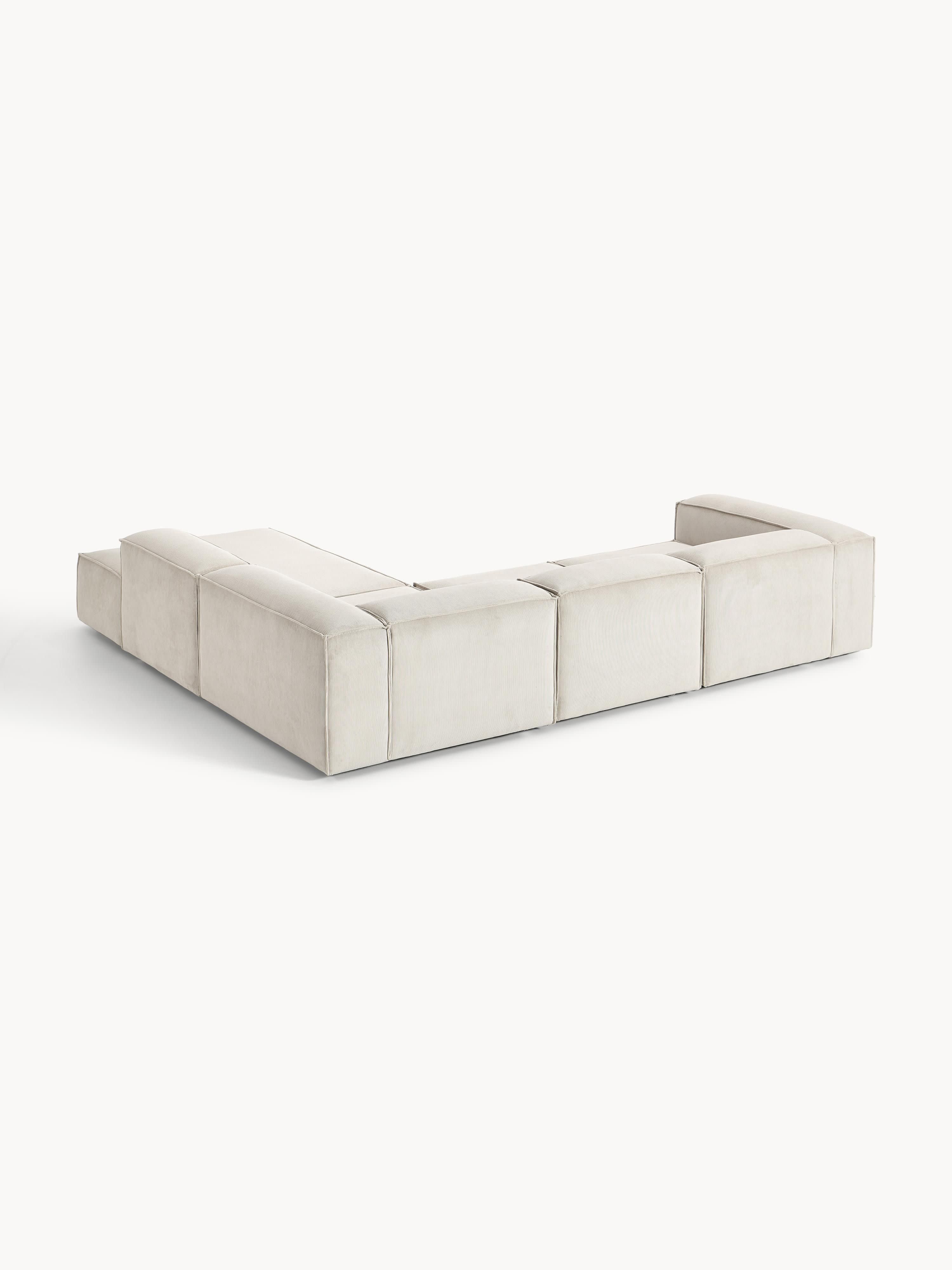 Modulares XL-Ecksofa Lennon (4-Sitzer) aus Cord