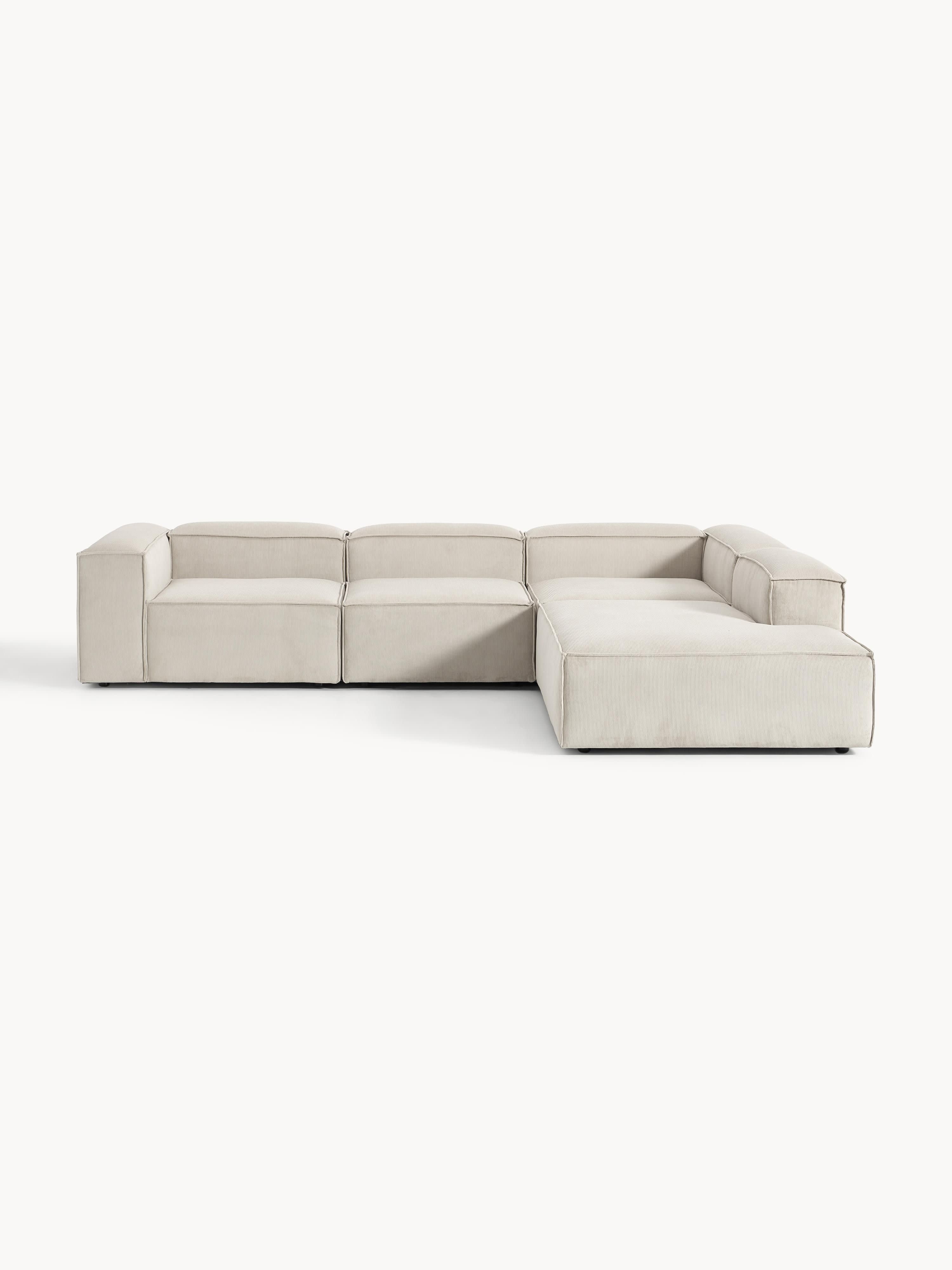 Modulares XL-Ecksofa Lennon (4-Sitzer) aus Cord