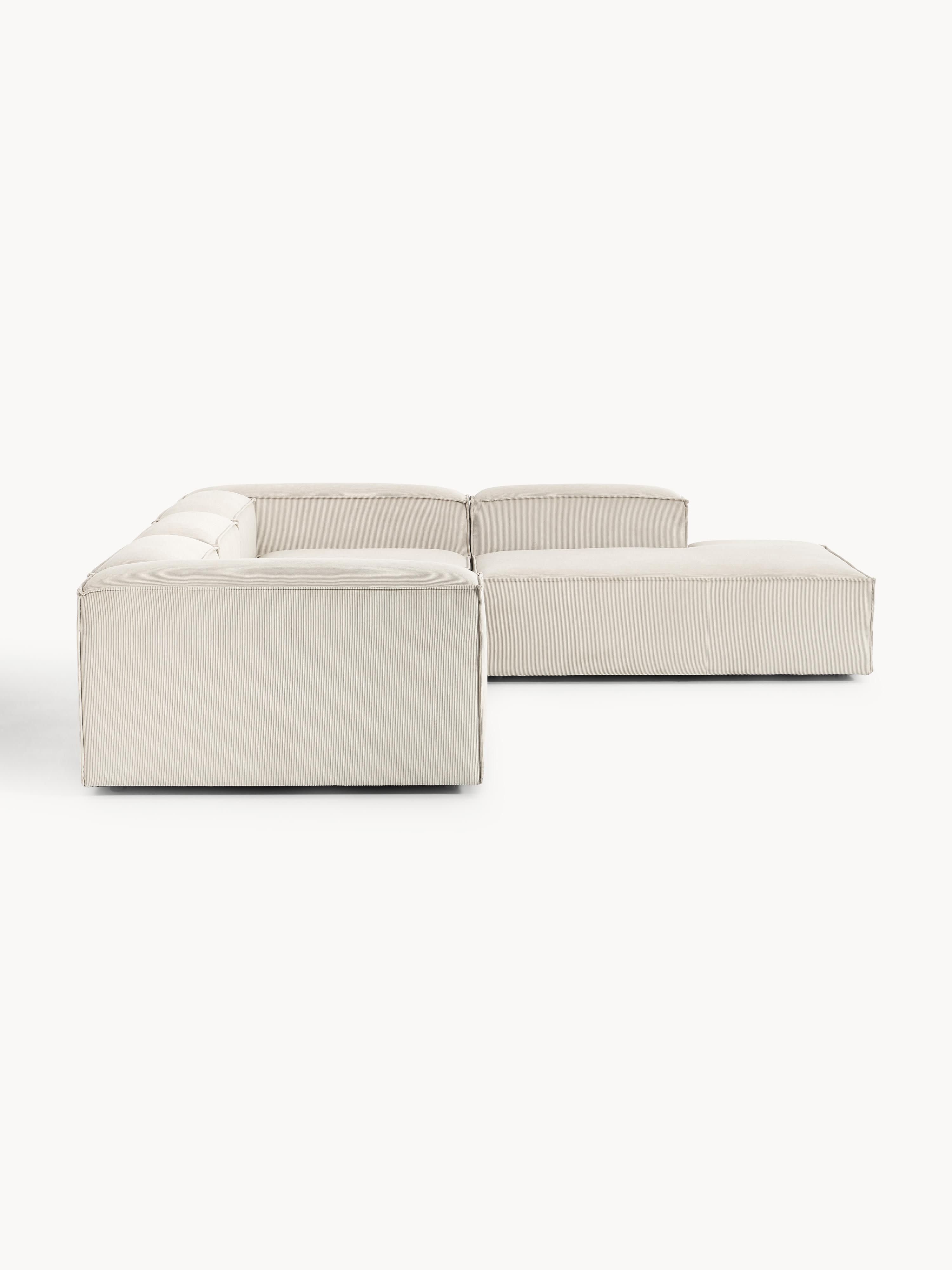 Modulares XL-Ecksofa Lennon (4-Sitzer) aus Cord