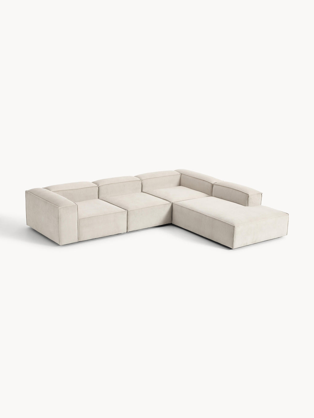 Galeriebild 1 - Modulares XL-Ecksofa Lennon (4-Sitzer) aus Cord