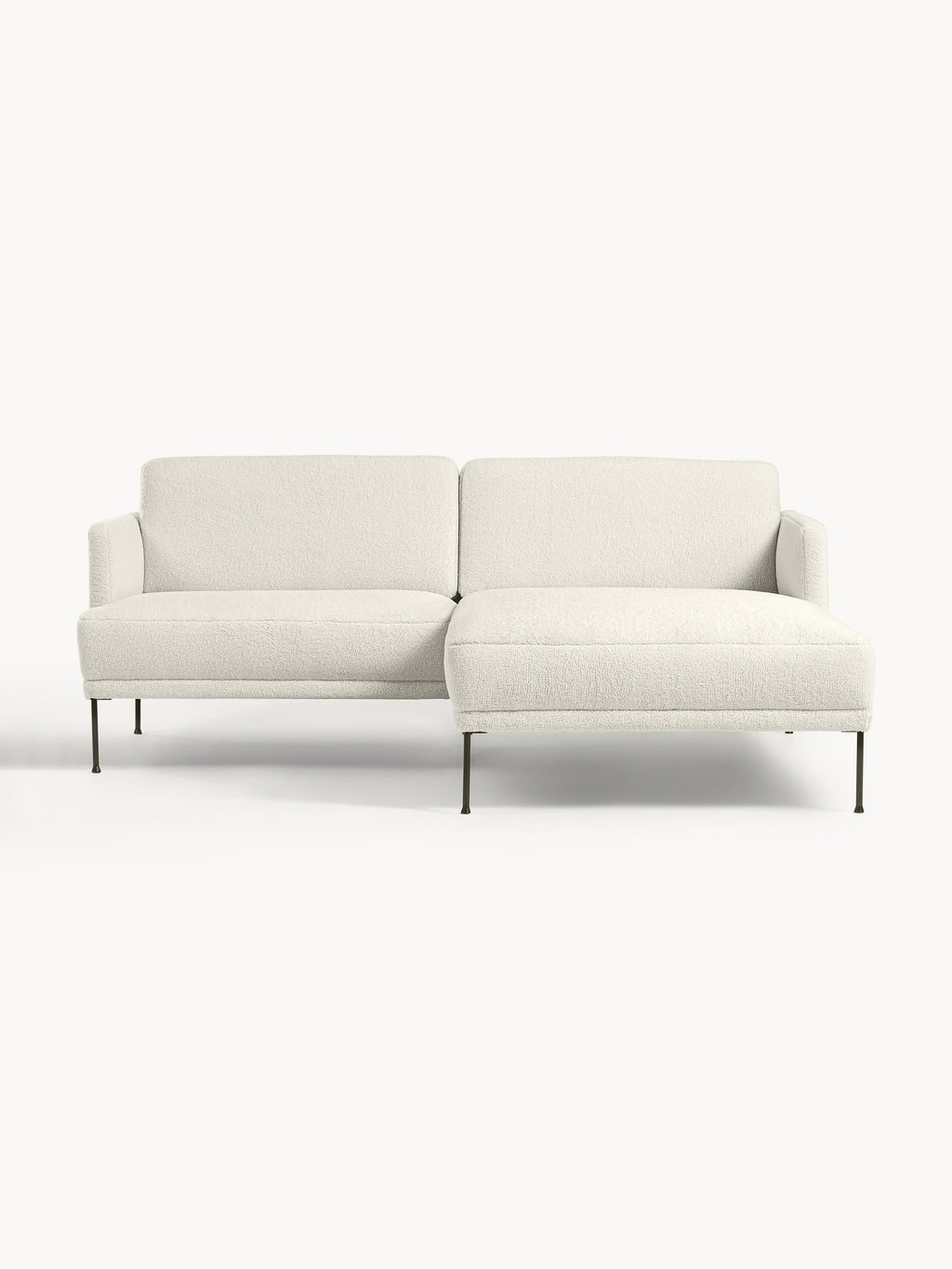 Galeriebild 1 - Kleines Ecksofa Fluente aus Teddystoff