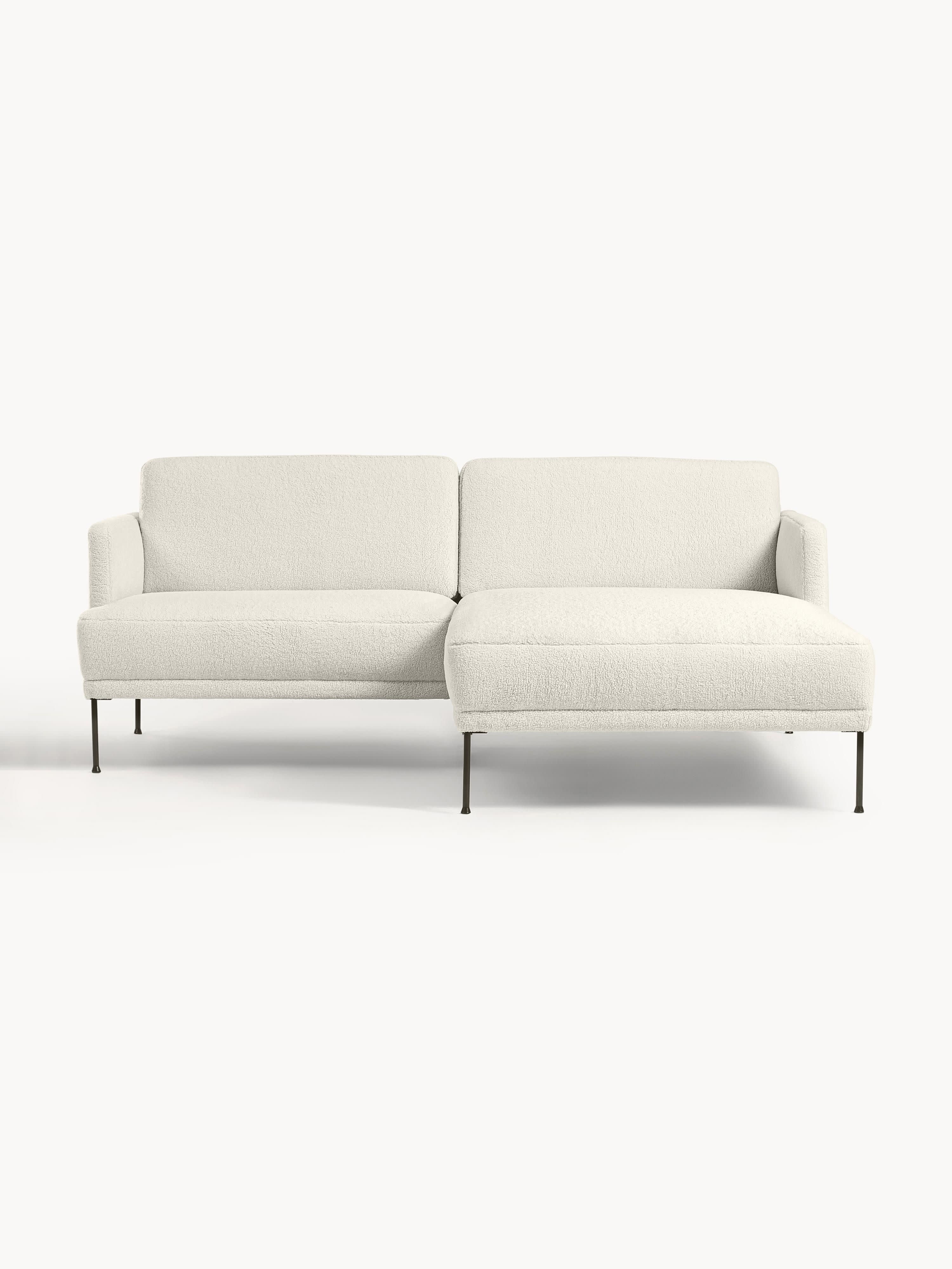 Galeriebild 1 - Kleines Ecksofa Fluente aus Teddystoff