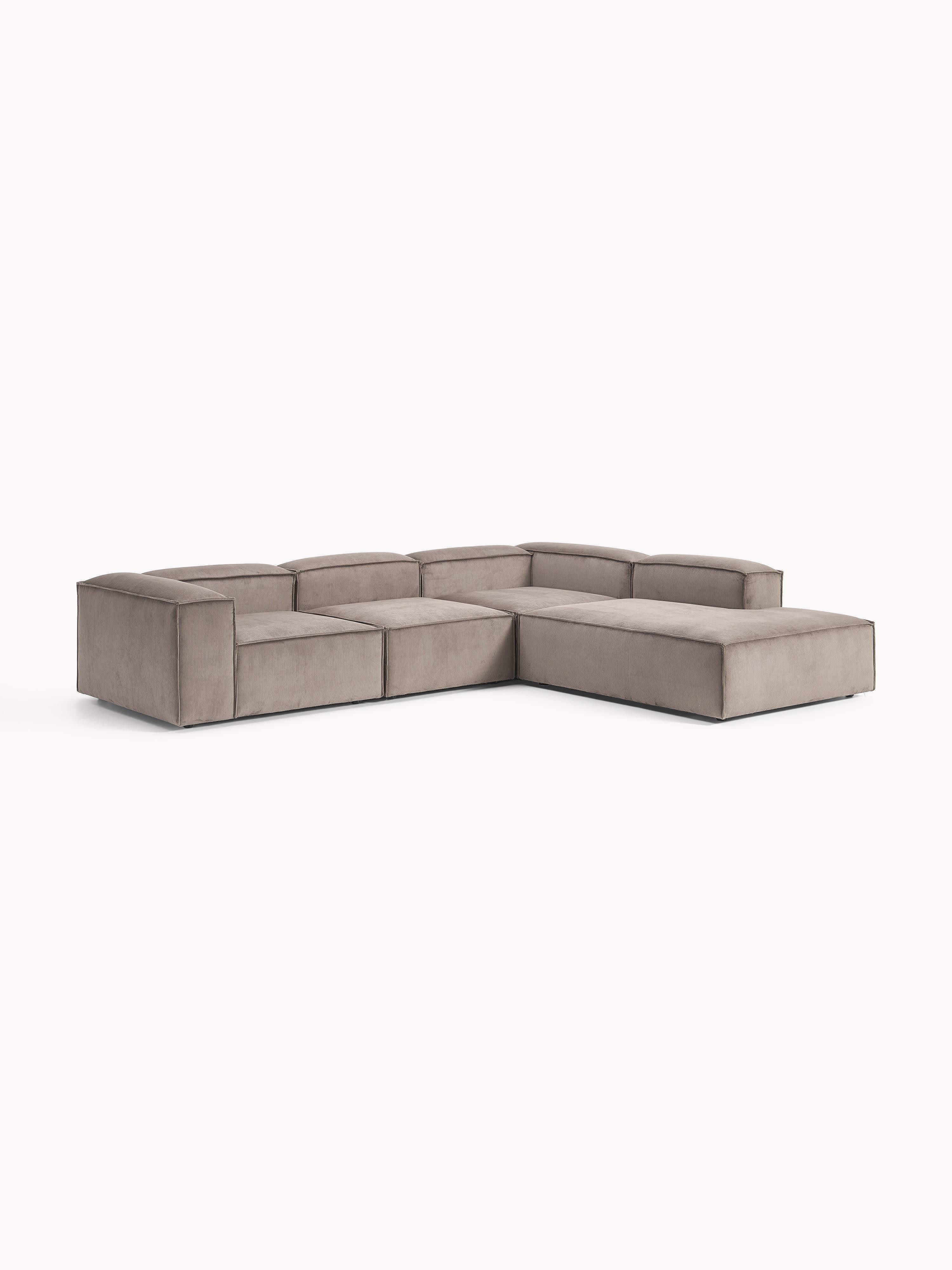 Modulares XL-Ecksofa Lennon (4-Sitzer) aus Cord