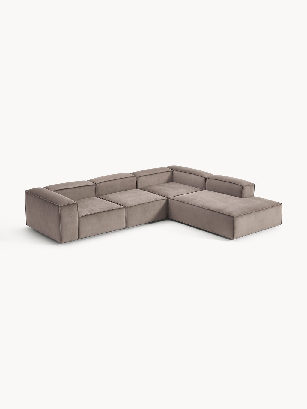 Galeriebild 1 - Modulares XL-Ecksofa Lennon (4-Sitzer) aus Cord