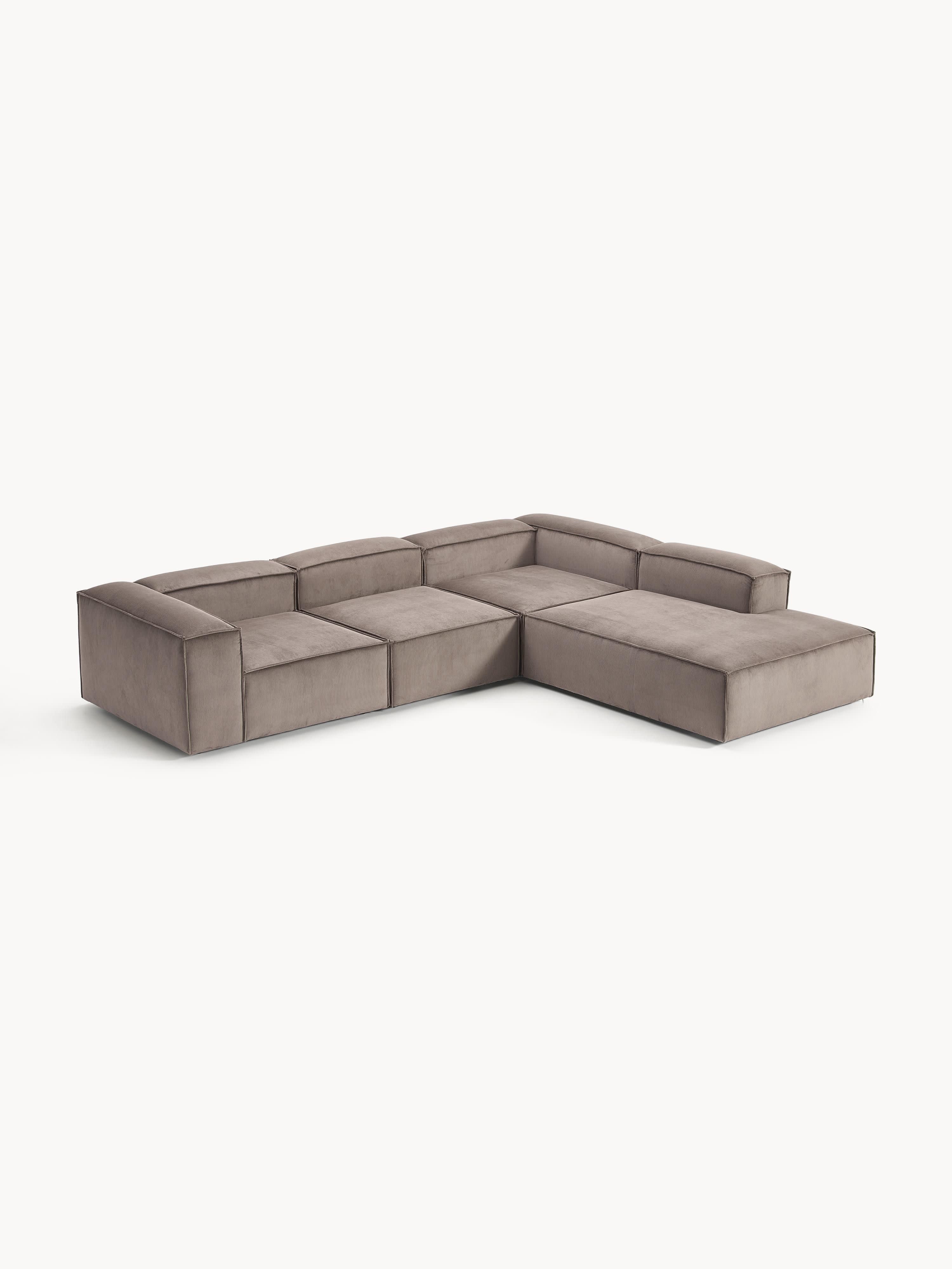 Galeriebild 1 - Modulares XL-Ecksofa Lennon (4-Sitzer) aus Cord