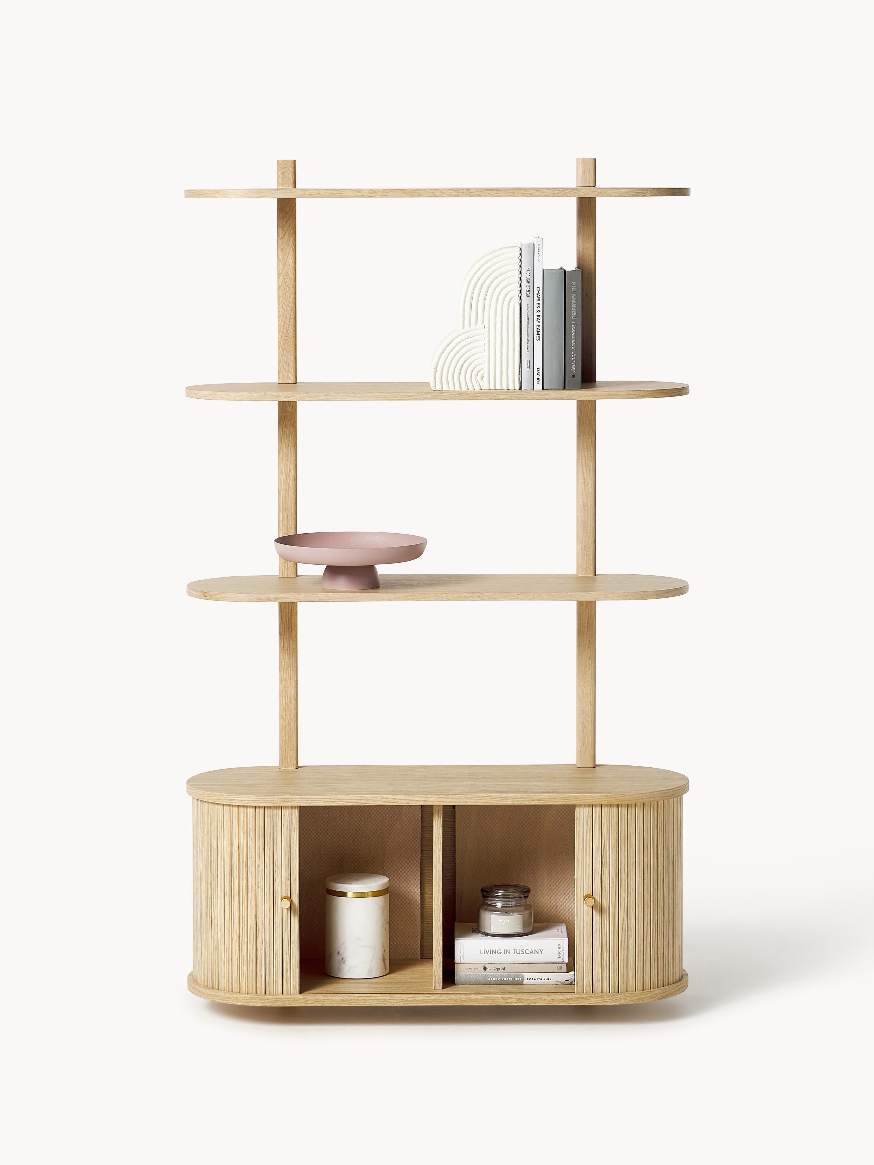 Wandregal Calary mit geriffelter Front