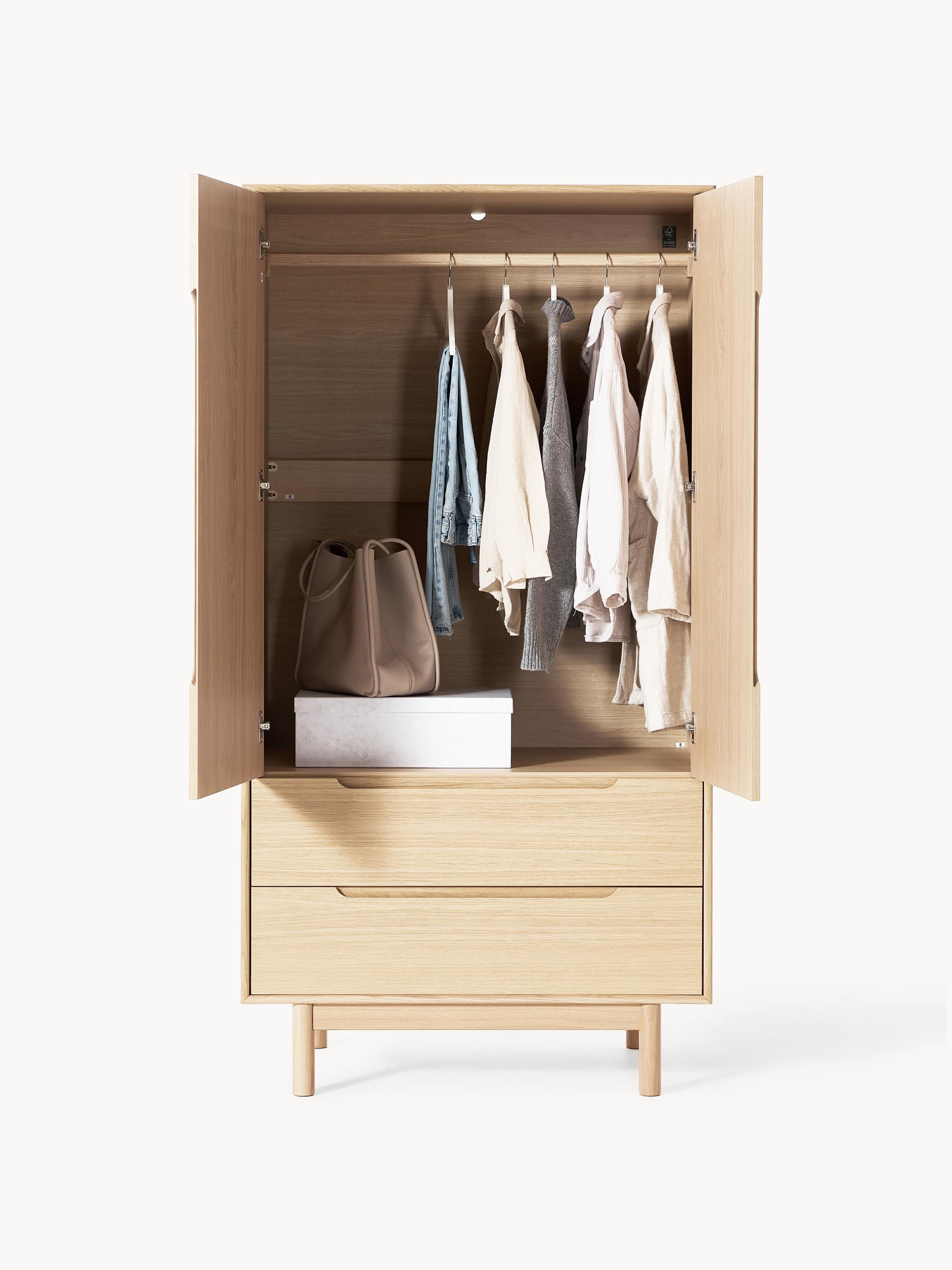 Kleiner Kleiderschrank Cassy, 2-türig