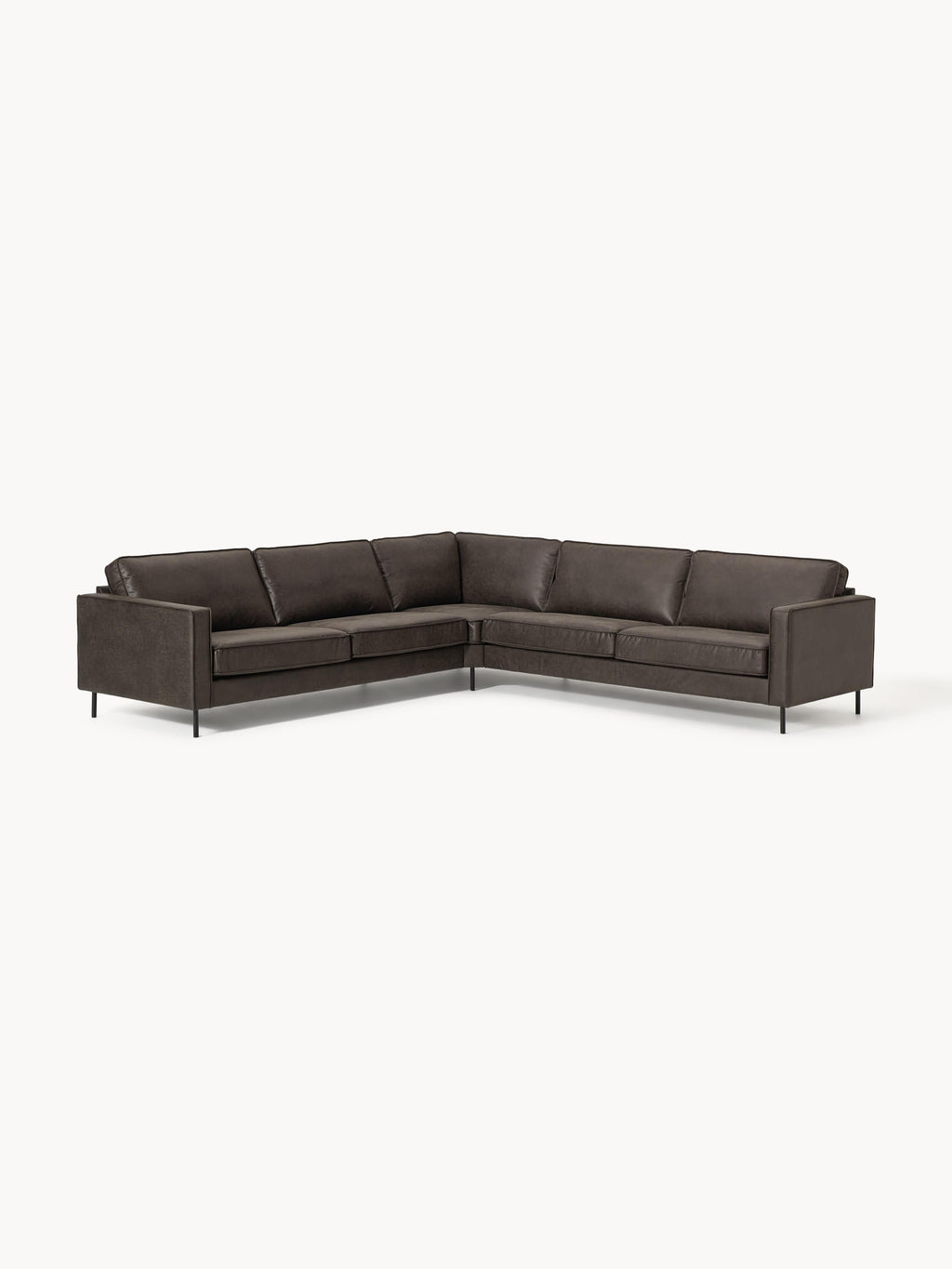 XL-Leder-Ecksofa Hunter