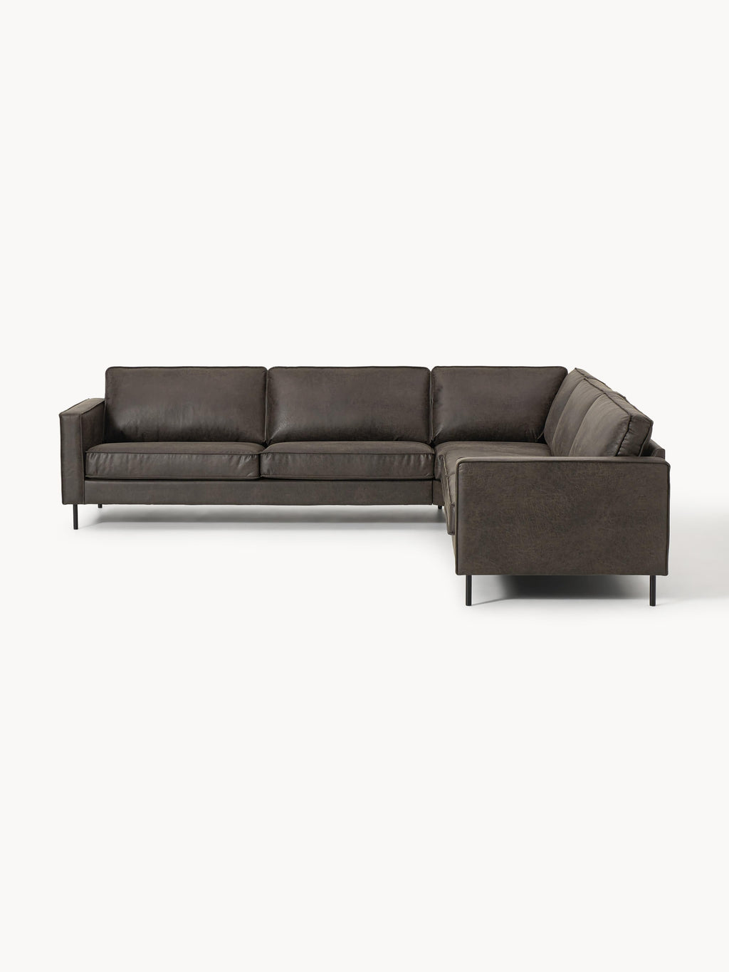 XL-Leder-Ecksofa Hunter
