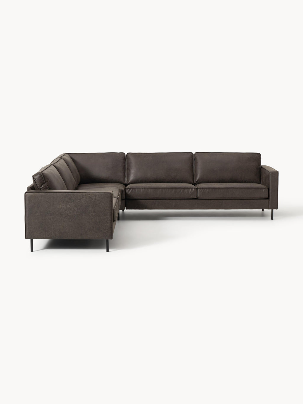 XL-Leder-Ecksofa Hunter