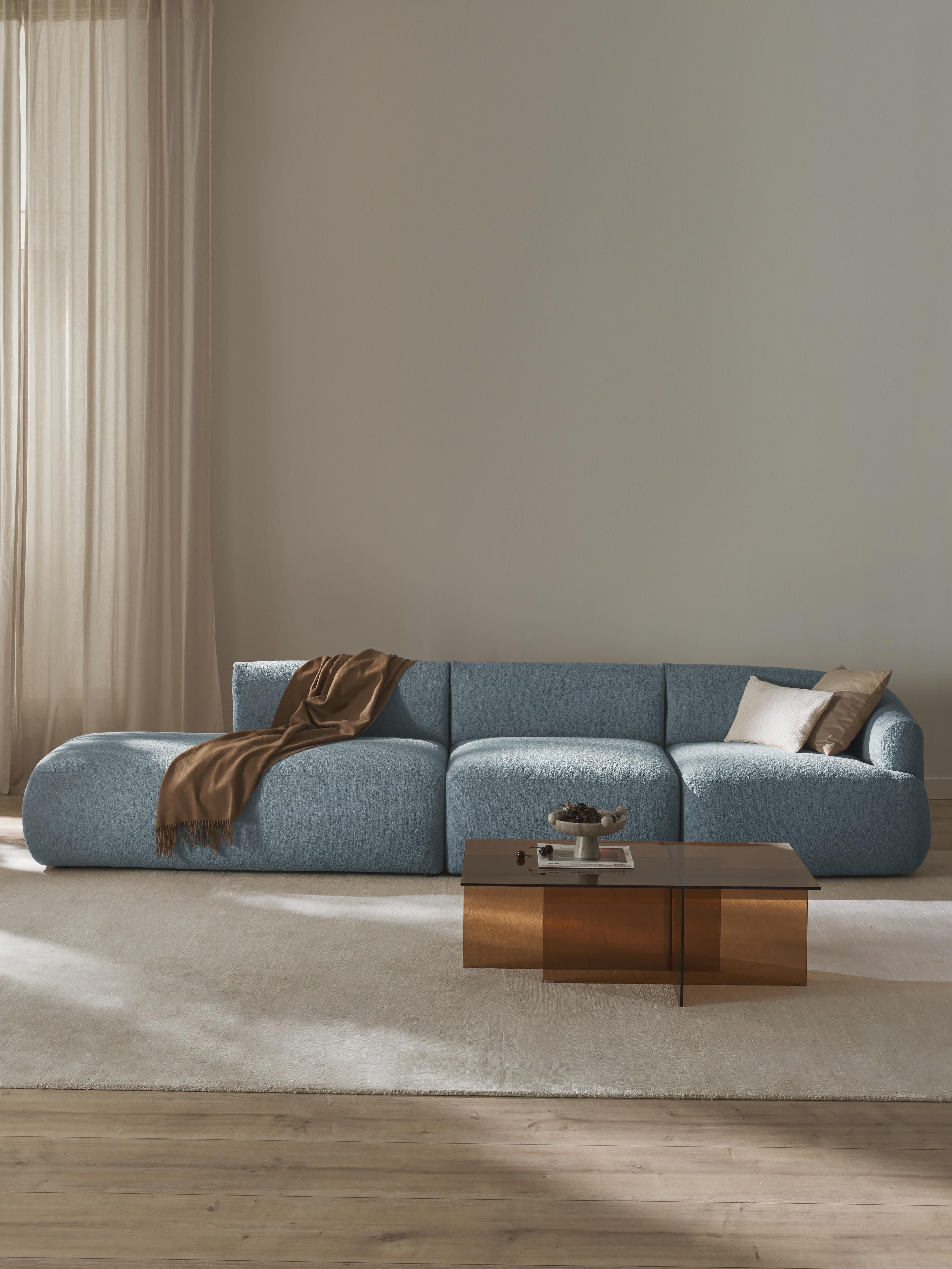 Modulare Bouclé-Chaise Sofia (2-Sitzer)