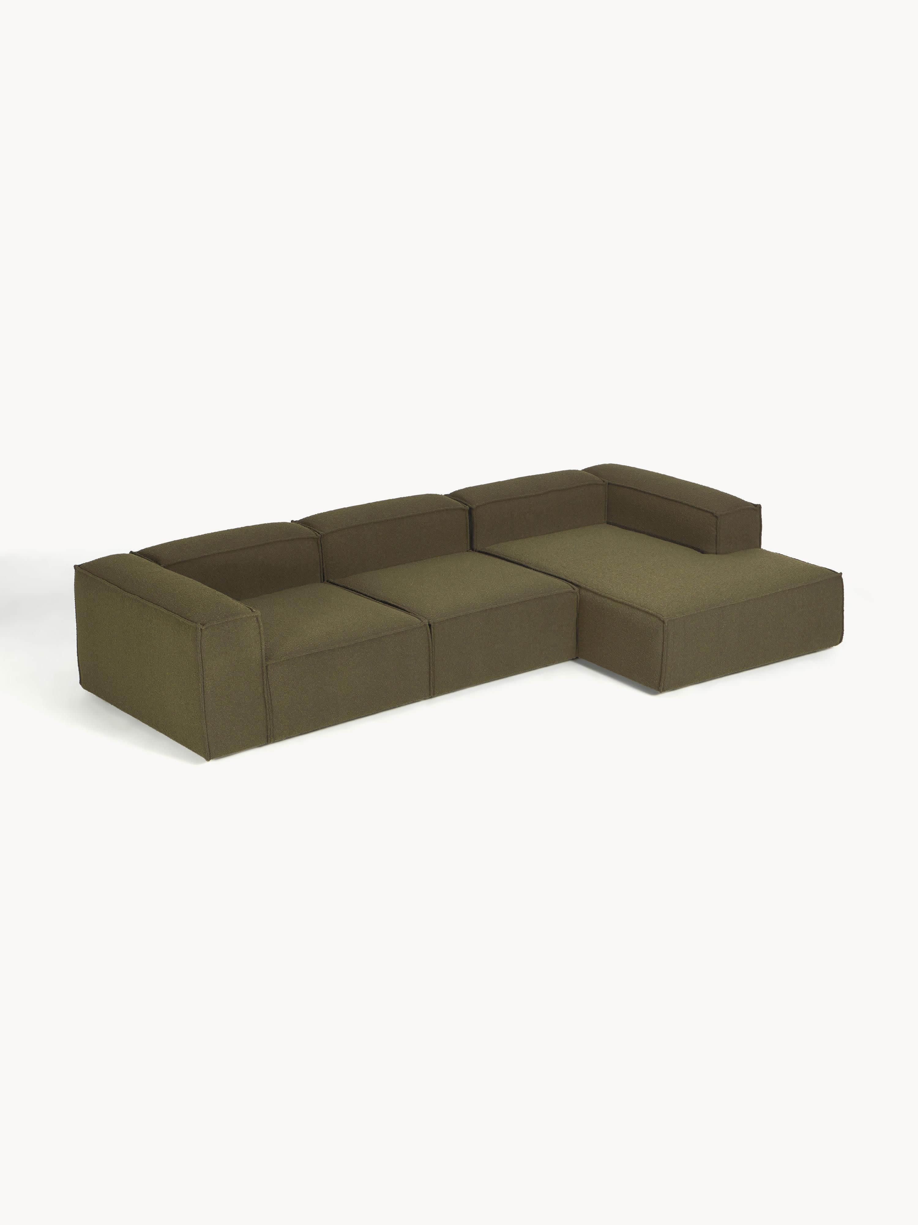 Modulares Bouclé-Ecksofa Lennon (4-Sitzer)