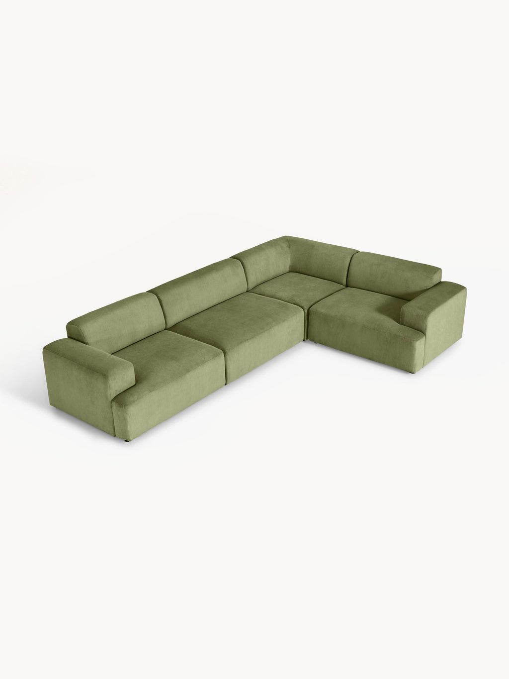Großes Cord-Ecksofa Melva (4-Sitzer)