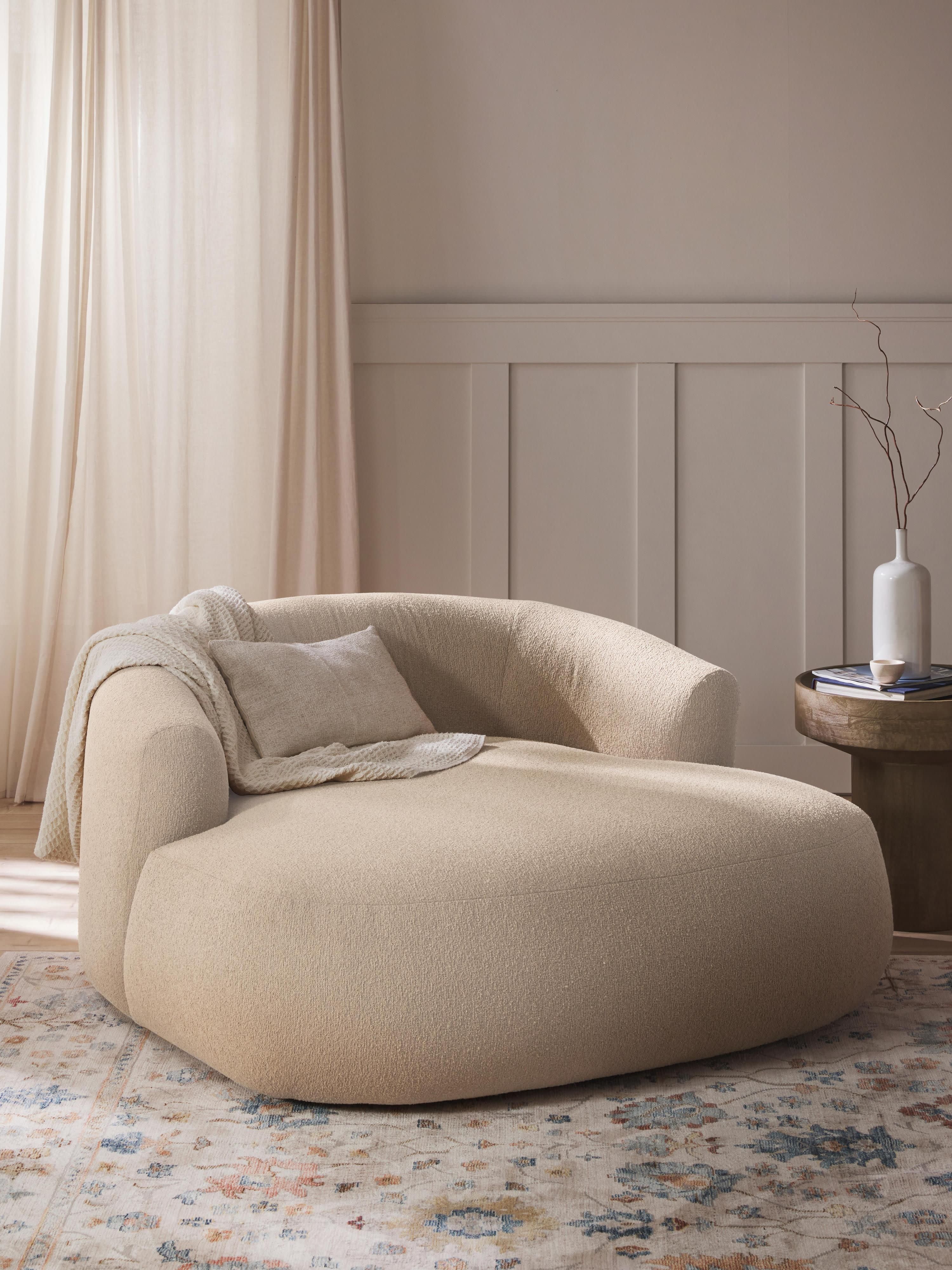 Bouclé-XL-Loungesessel Sofia
