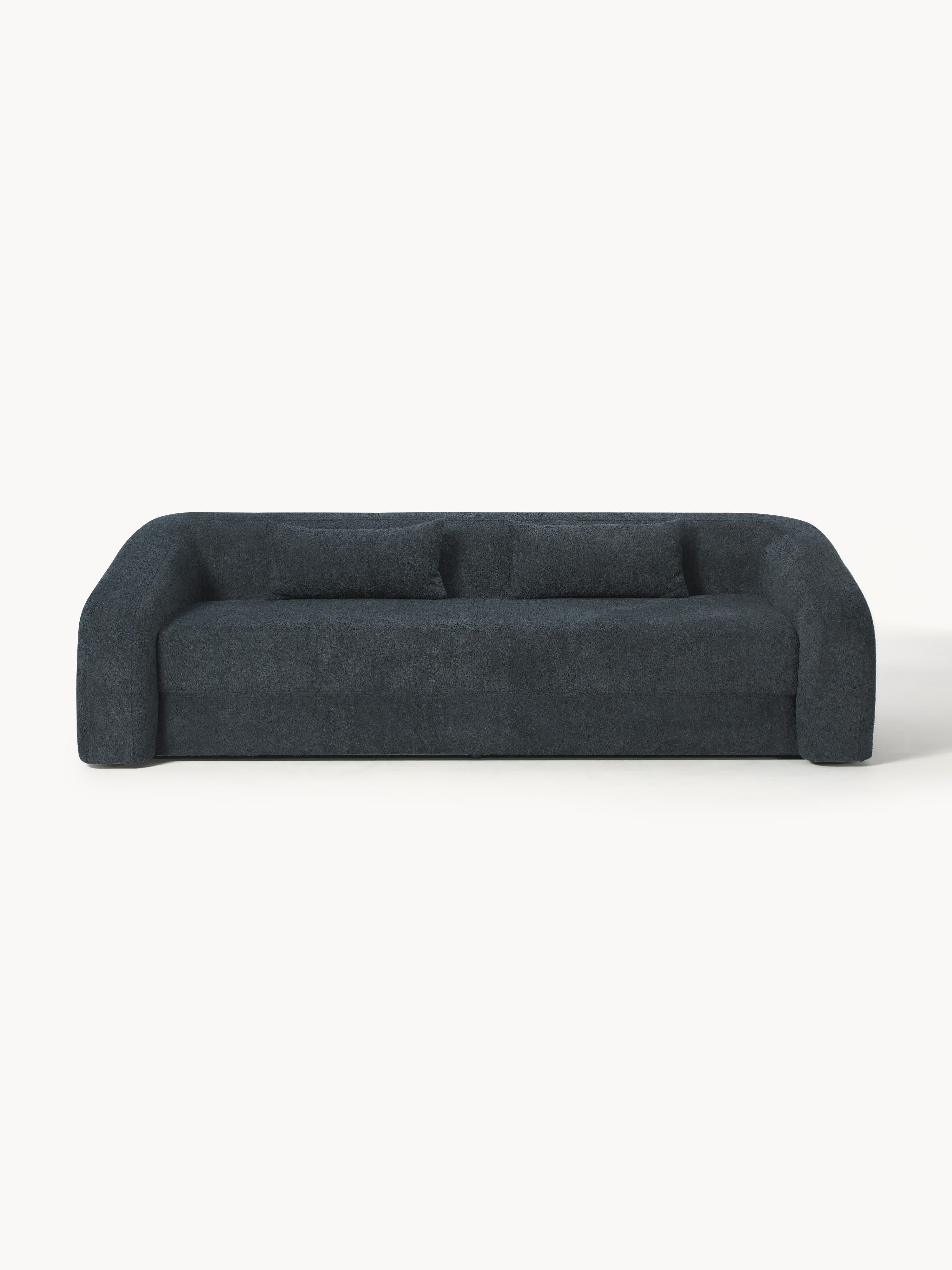 Galeriebild 1 - Schlafsofa Eliot (3-Sitzer) aus Teddy-Bouclé