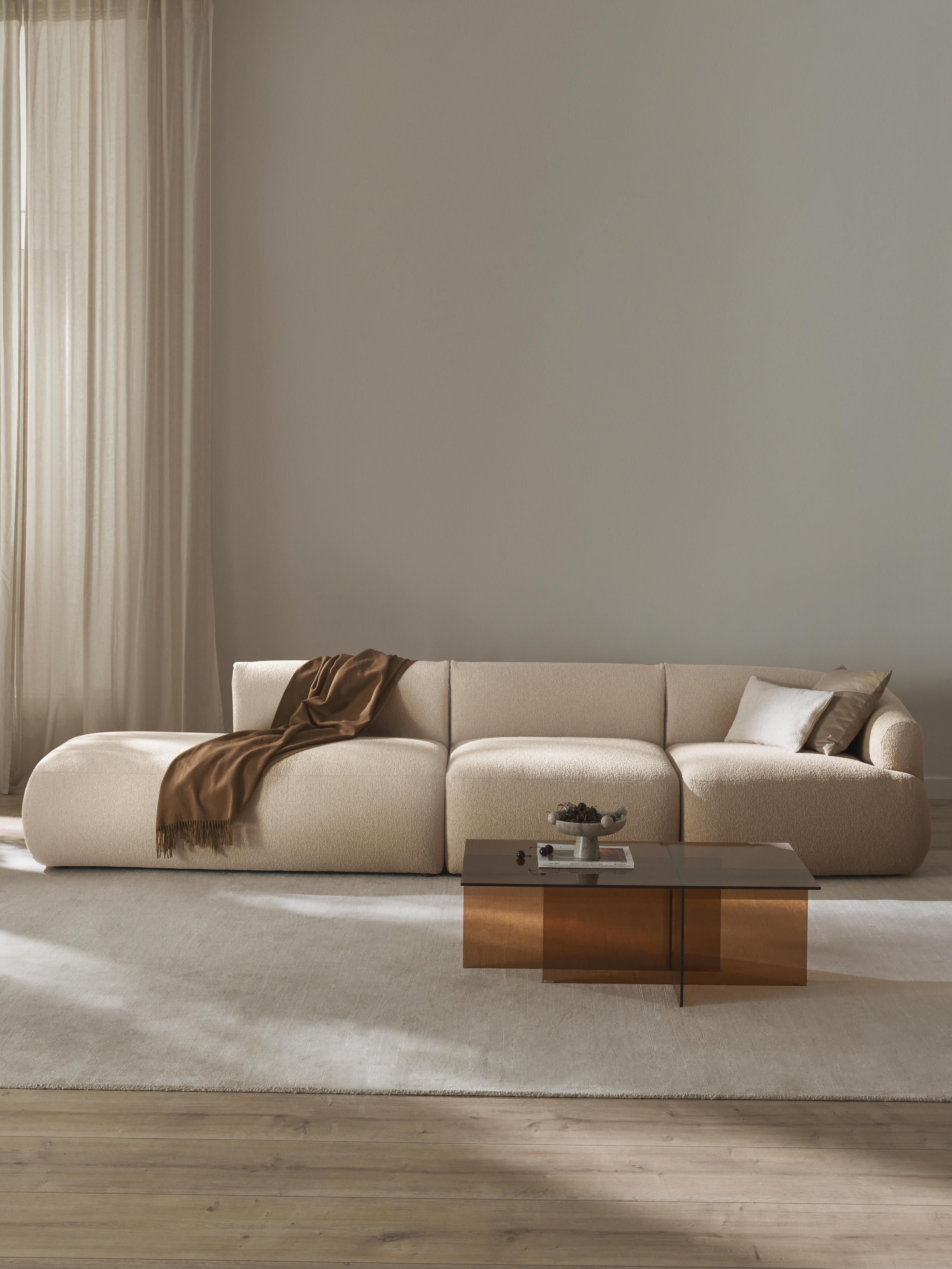 Modulare Bouclé-Chaise Sofia (2-Sitzer)