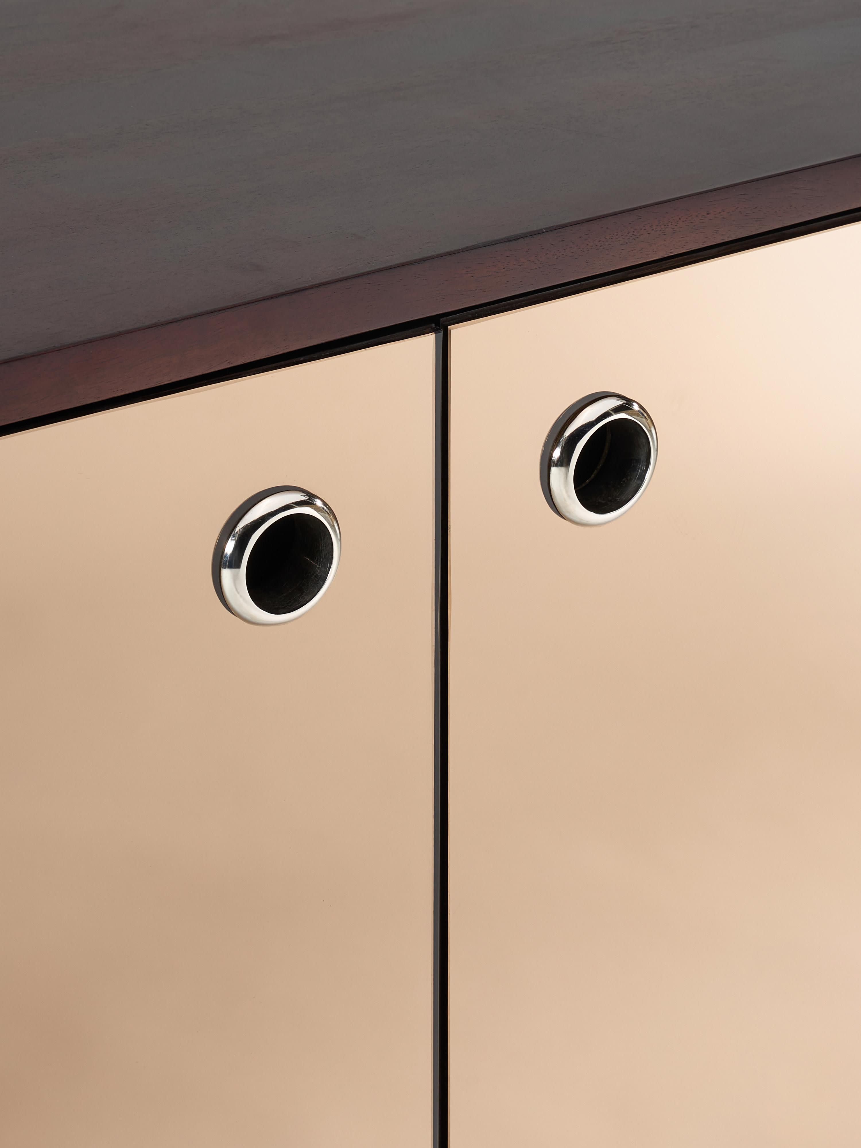 Highboard Scarlett mit Spiegelglas-Türen
