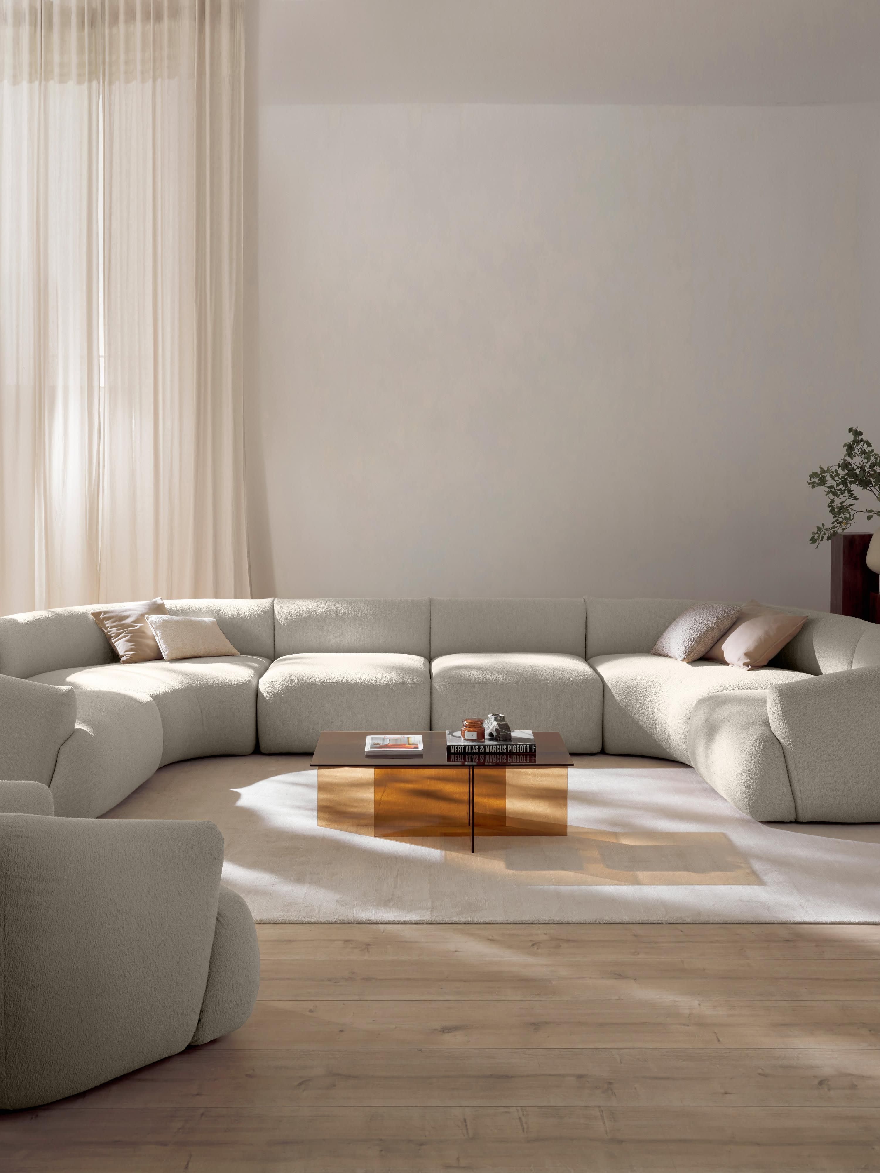 Modulares Bouclé-XL-Sofa Sofia