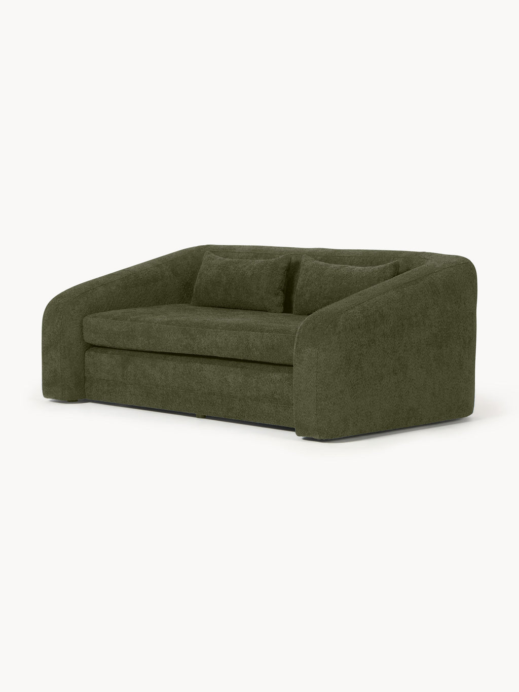 Schlafsofa Eliot (2-Sitzer) aus Teddy-Bouclé