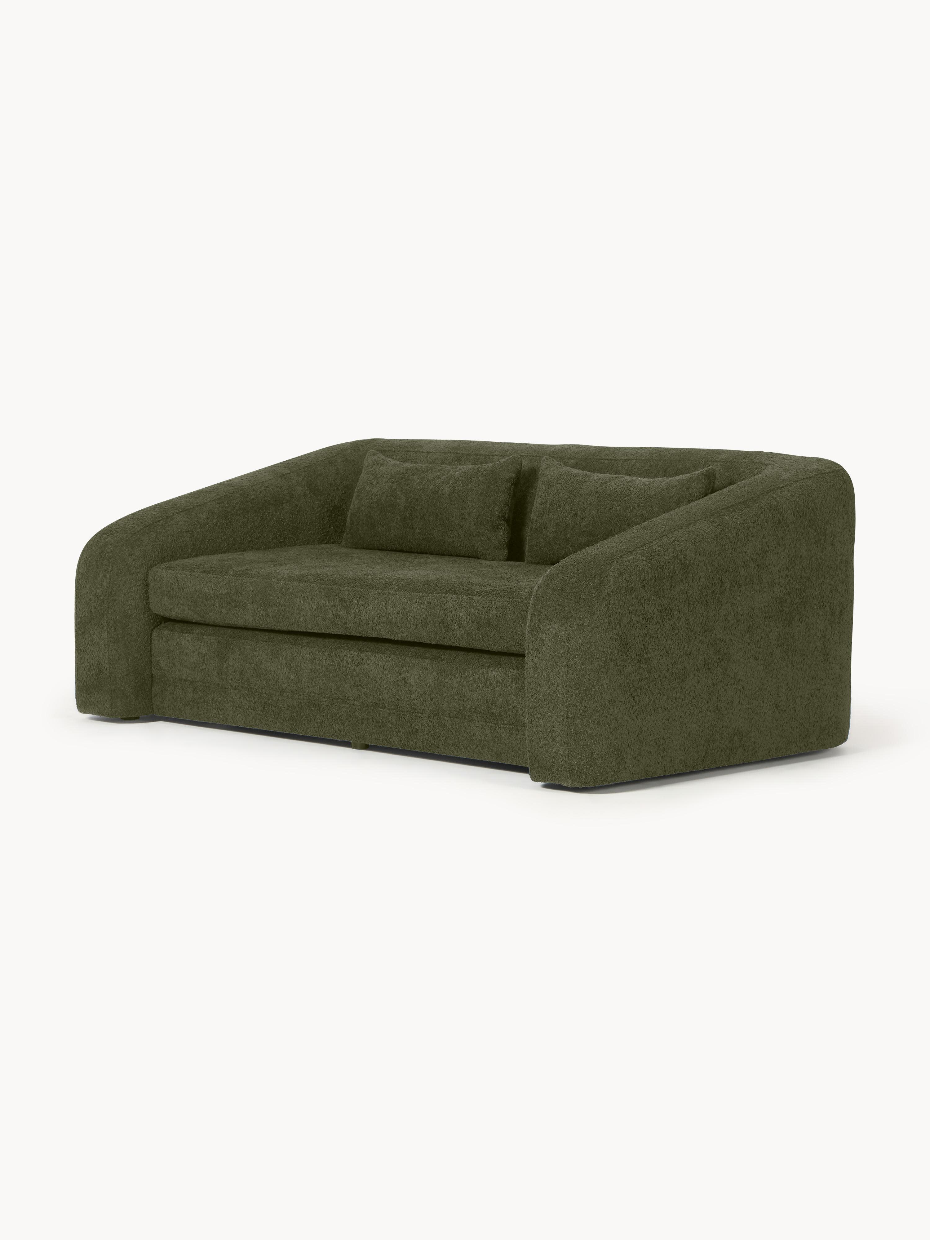 Schlafsofa Eliot (2-Sitzer) aus Teddy-Bouclé