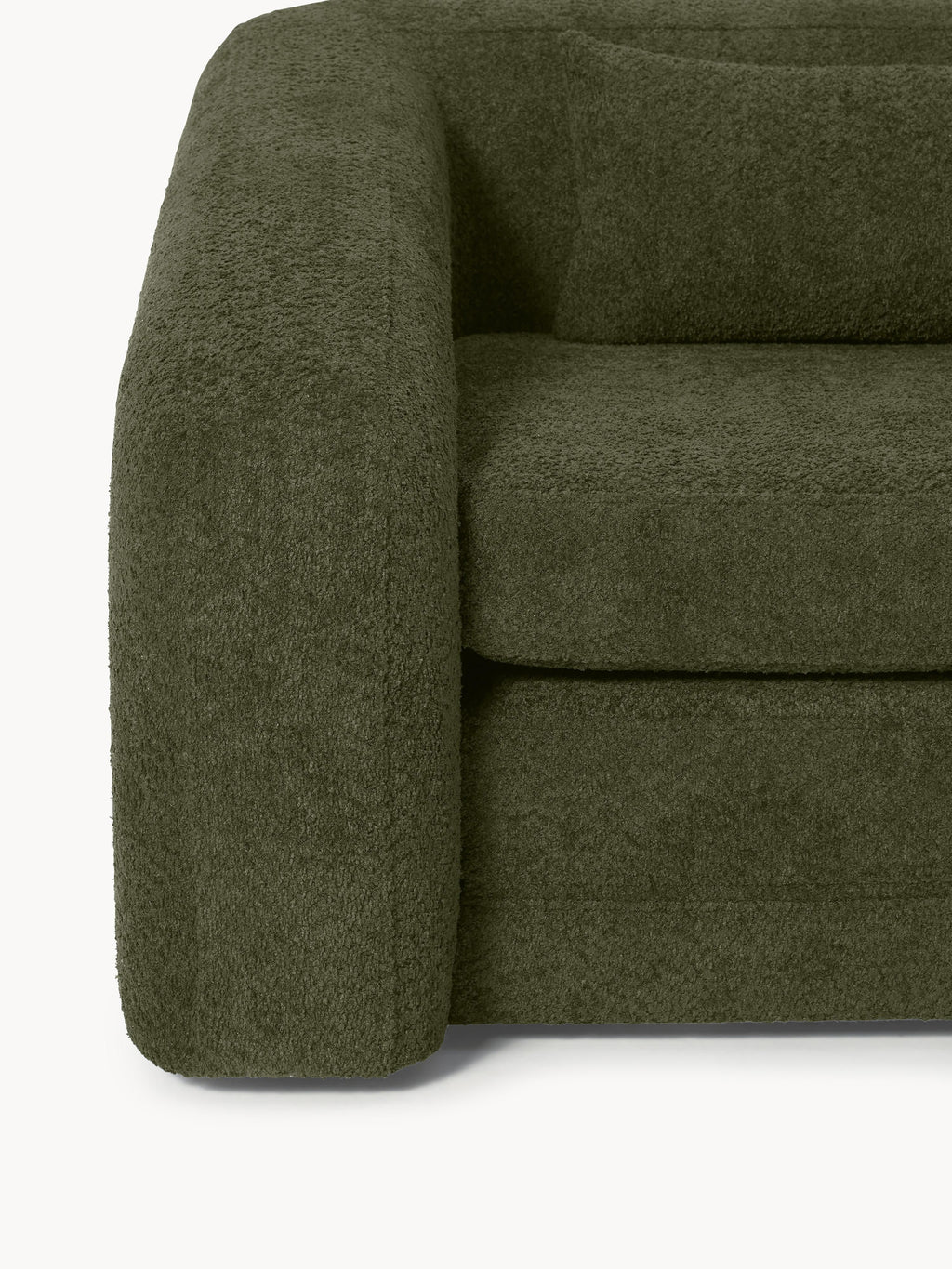 Schlafsofa Eliot (2-Sitzer) aus Teddy-Bouclé