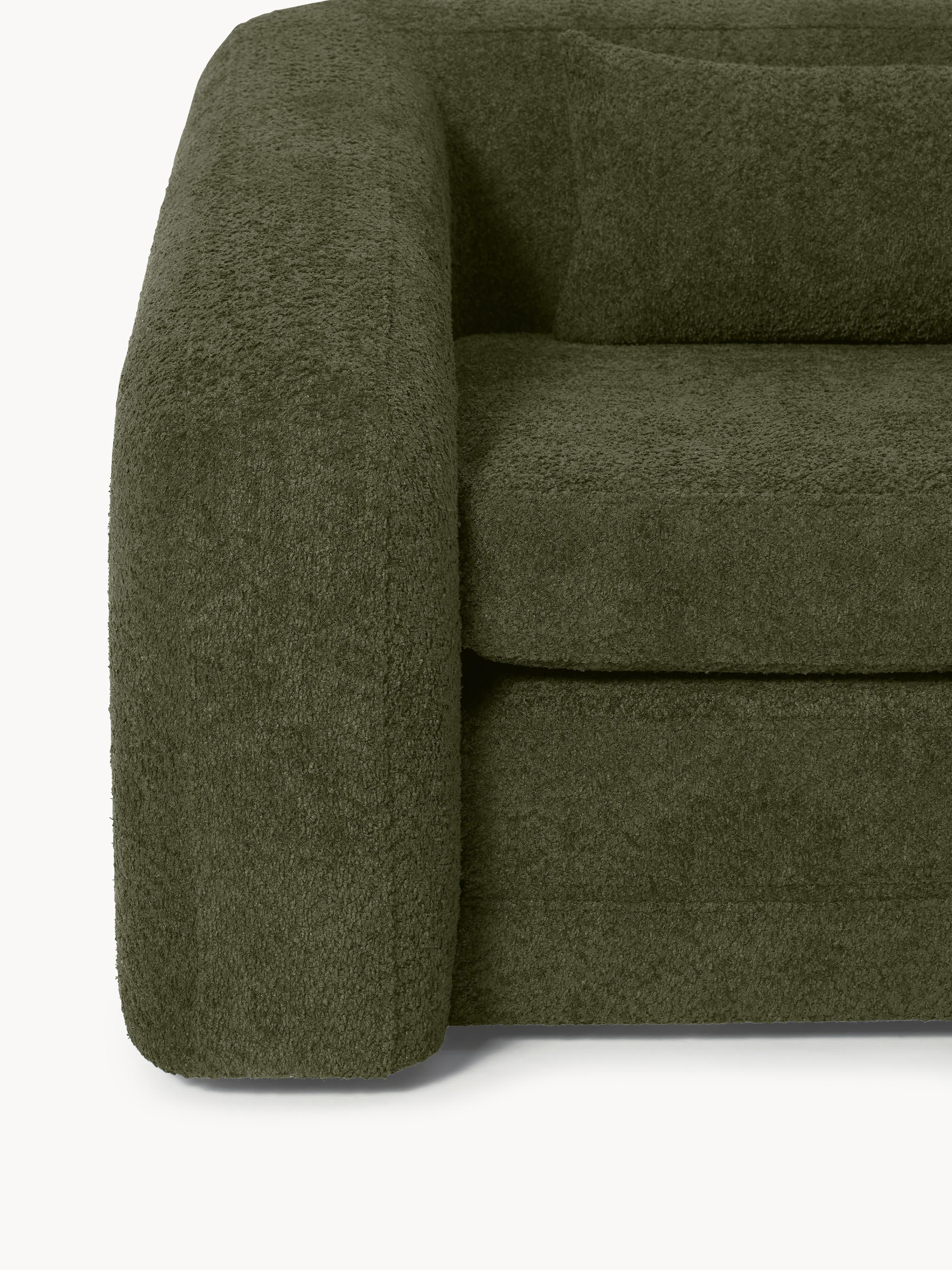 Schlafsofa Eliot (2-Sitzer) aus Teddy-Bouclé