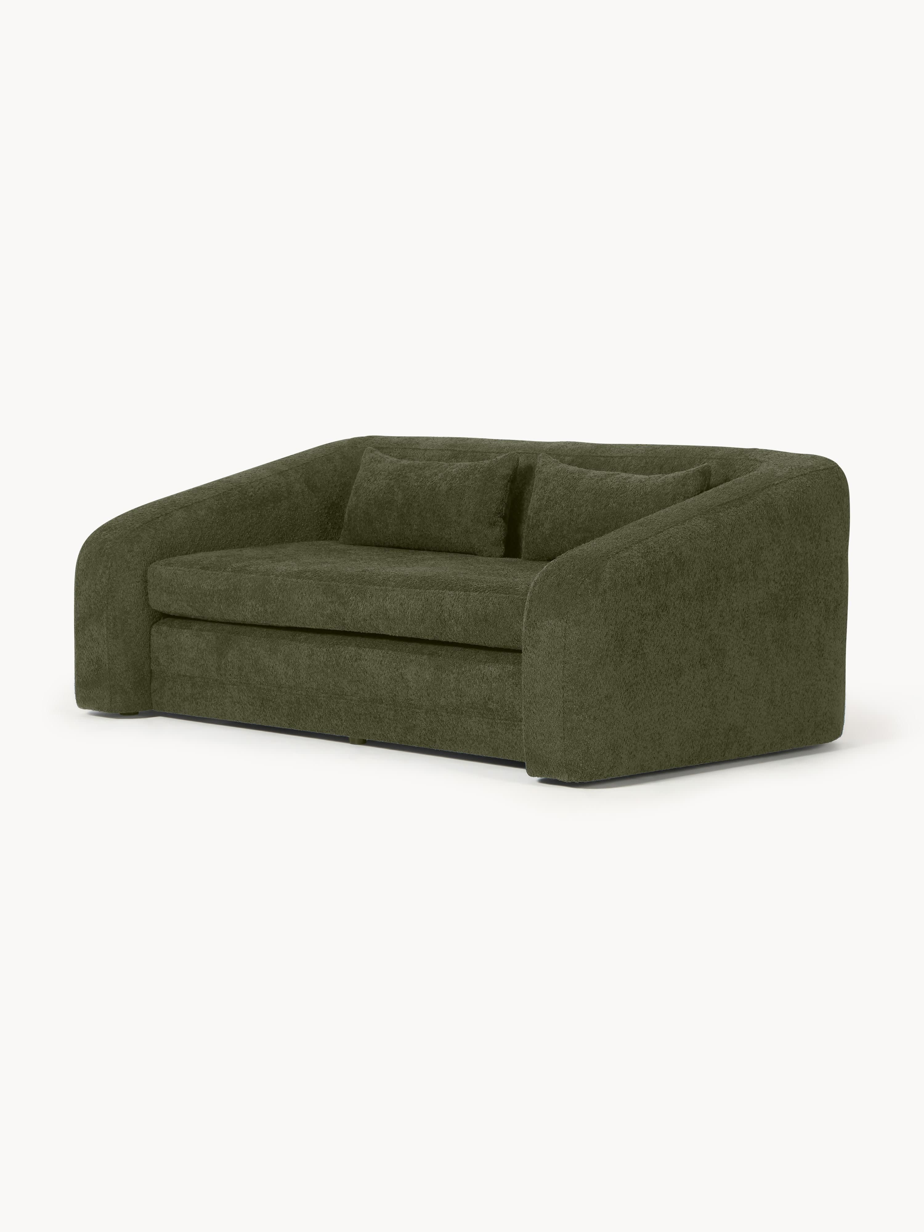 Schlafsofa Eliot (2-Sitzer) aus Teddy-Bouclé