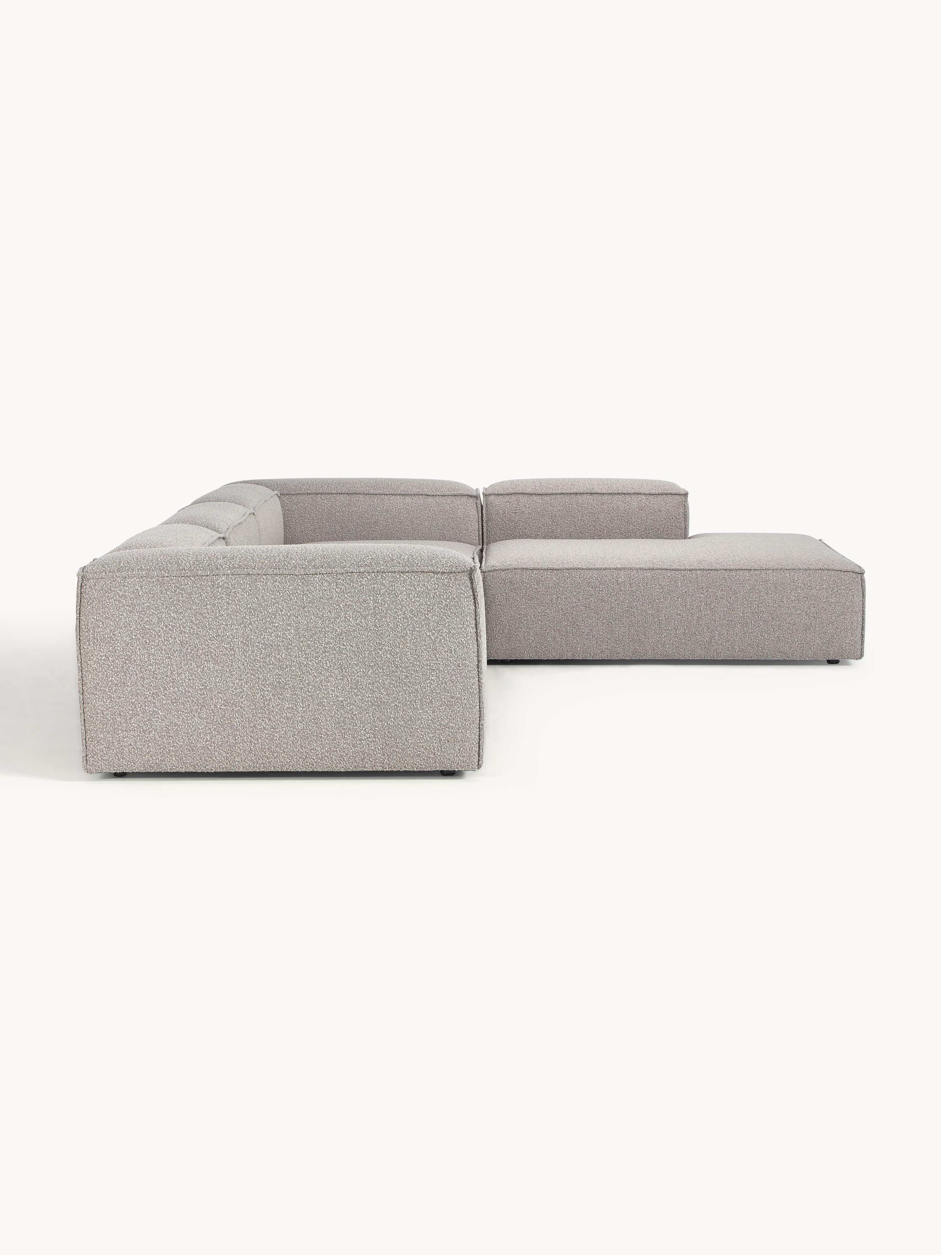 Modulares XL-Ecksofa Lennon (4-Sitzer) aus Bouclé