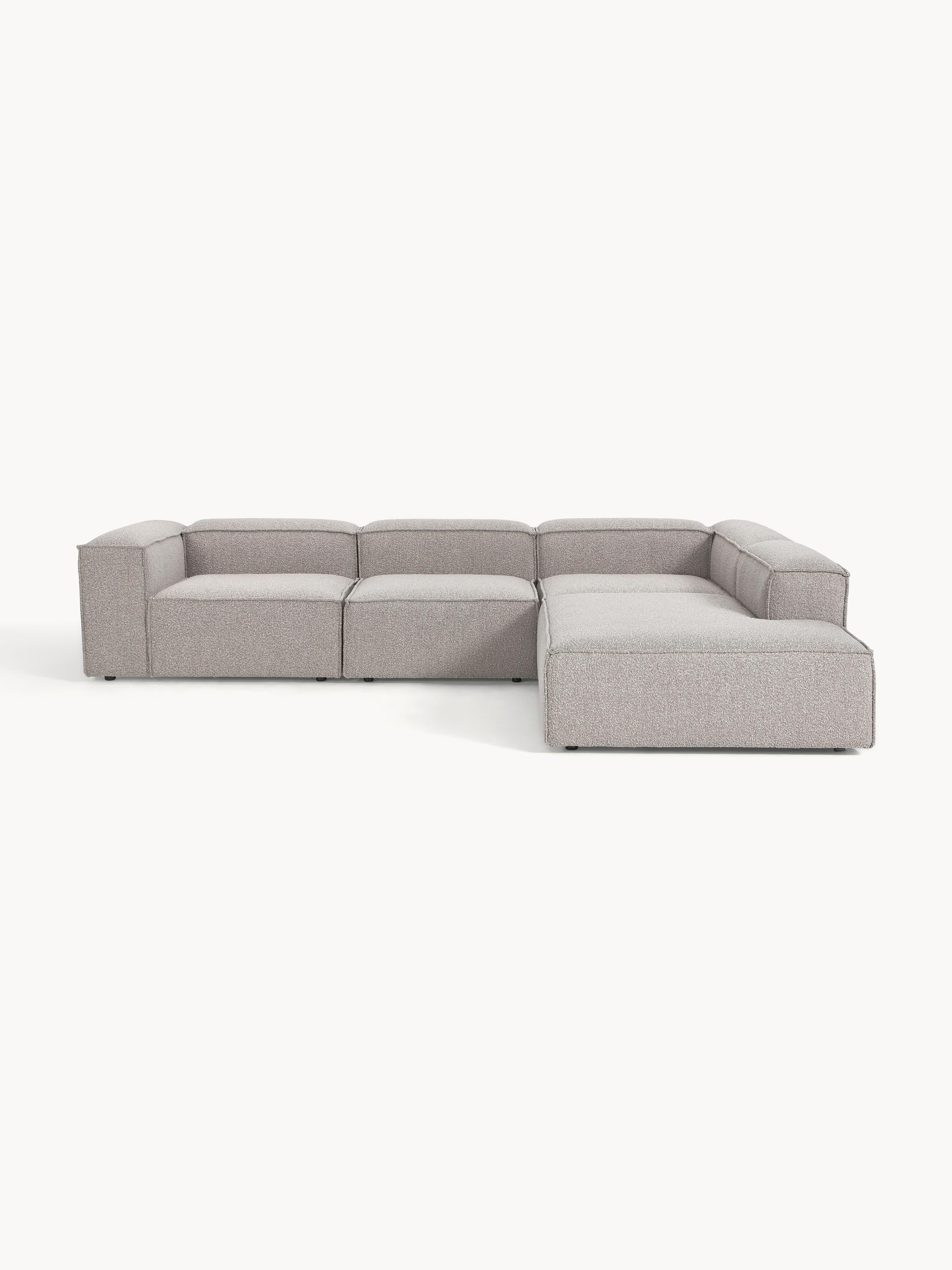 Modulares XL-Ecksofa Lennon (4-Sitzer) aus Bouclé