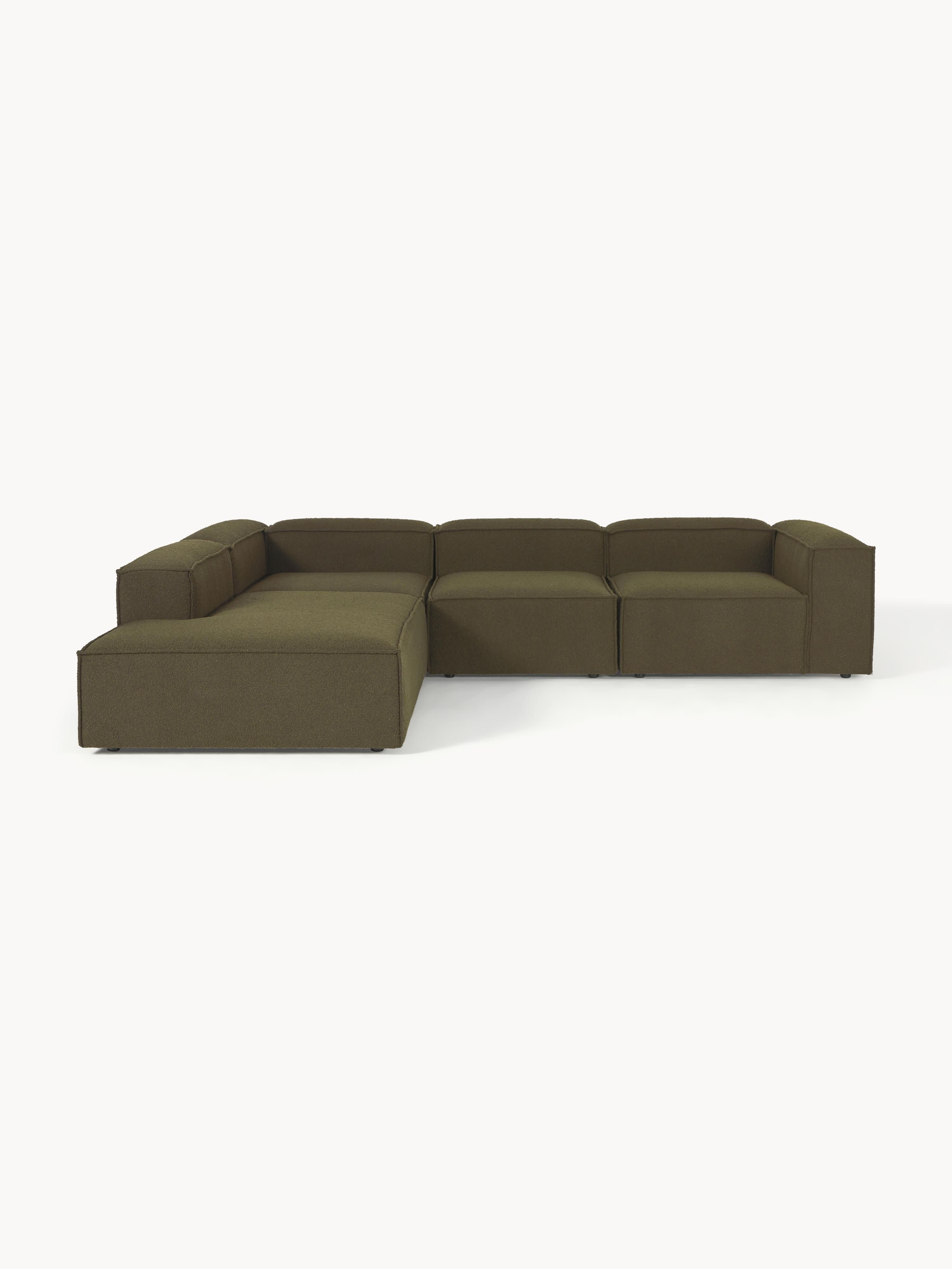 Modulares XL-Ecksofa Lennon (4-Sitzer) aus Bouclé