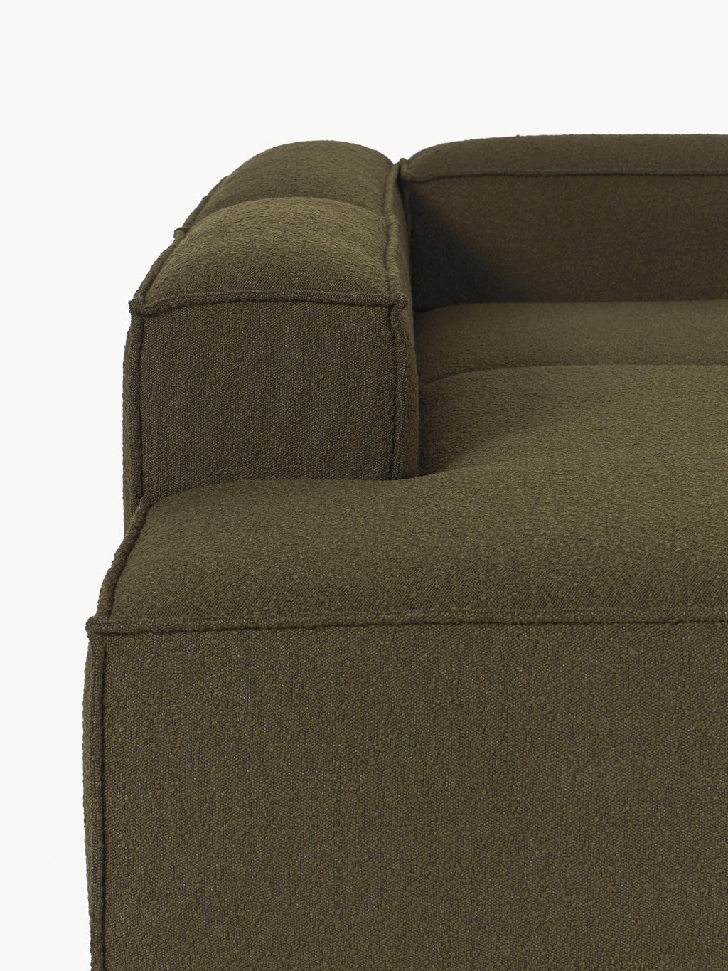 Modulares XL-Ecksofa Lennon (4-Sitzer) aus Bouclé